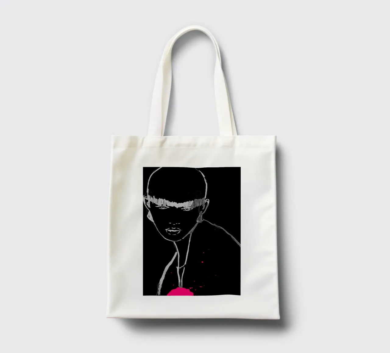 blanco y negro tote bag de k i m