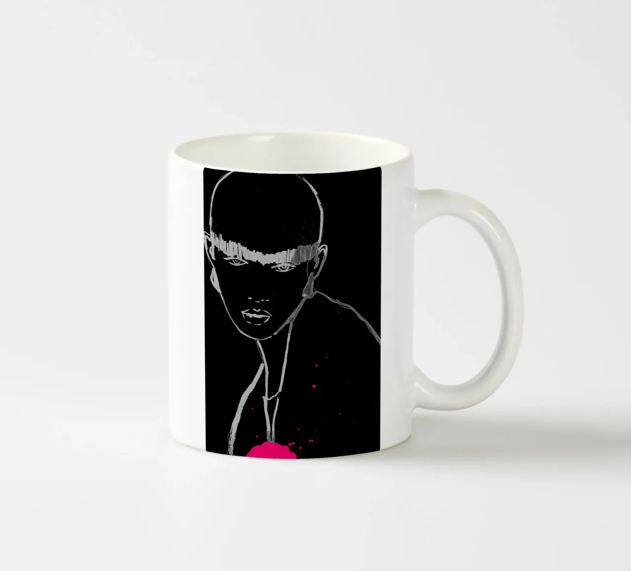 blanc et noir mug en céramique de k i m