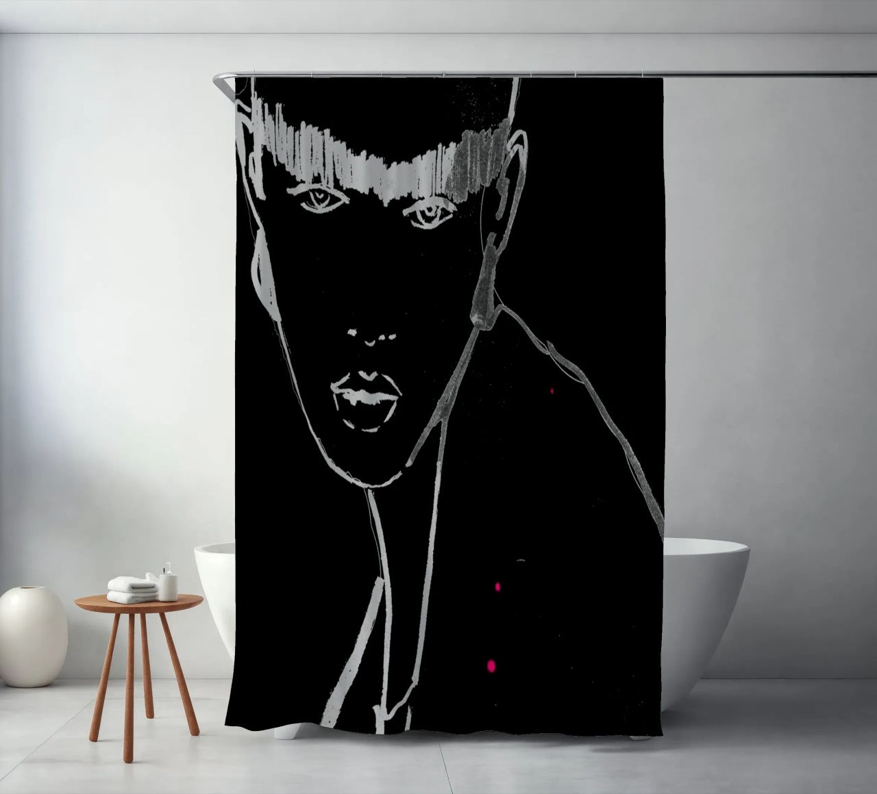 bianco e nero tenda da doccia da k i m