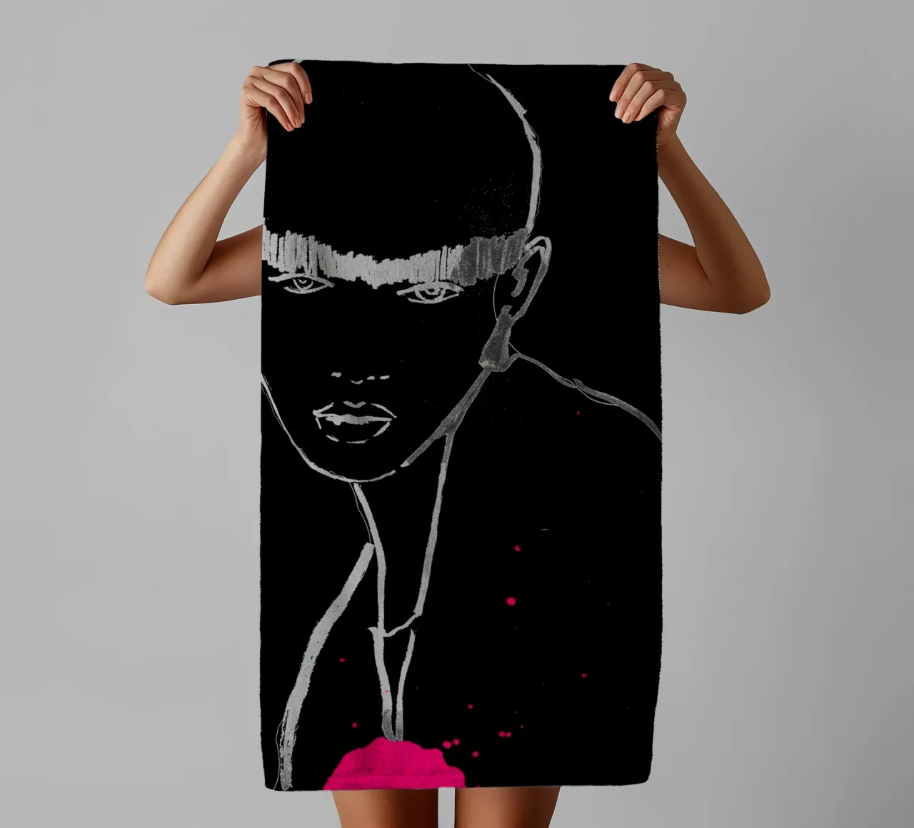 bianco e nero asciugamano da bagno da k i m