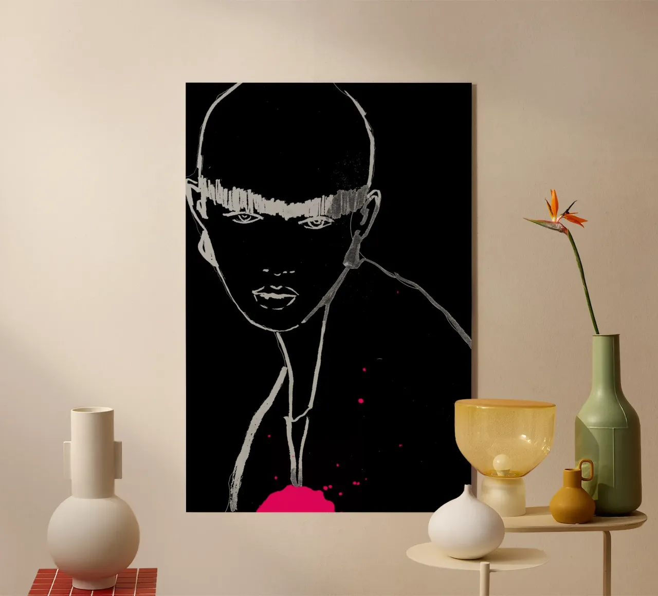 wit en zwart acryl van k i m