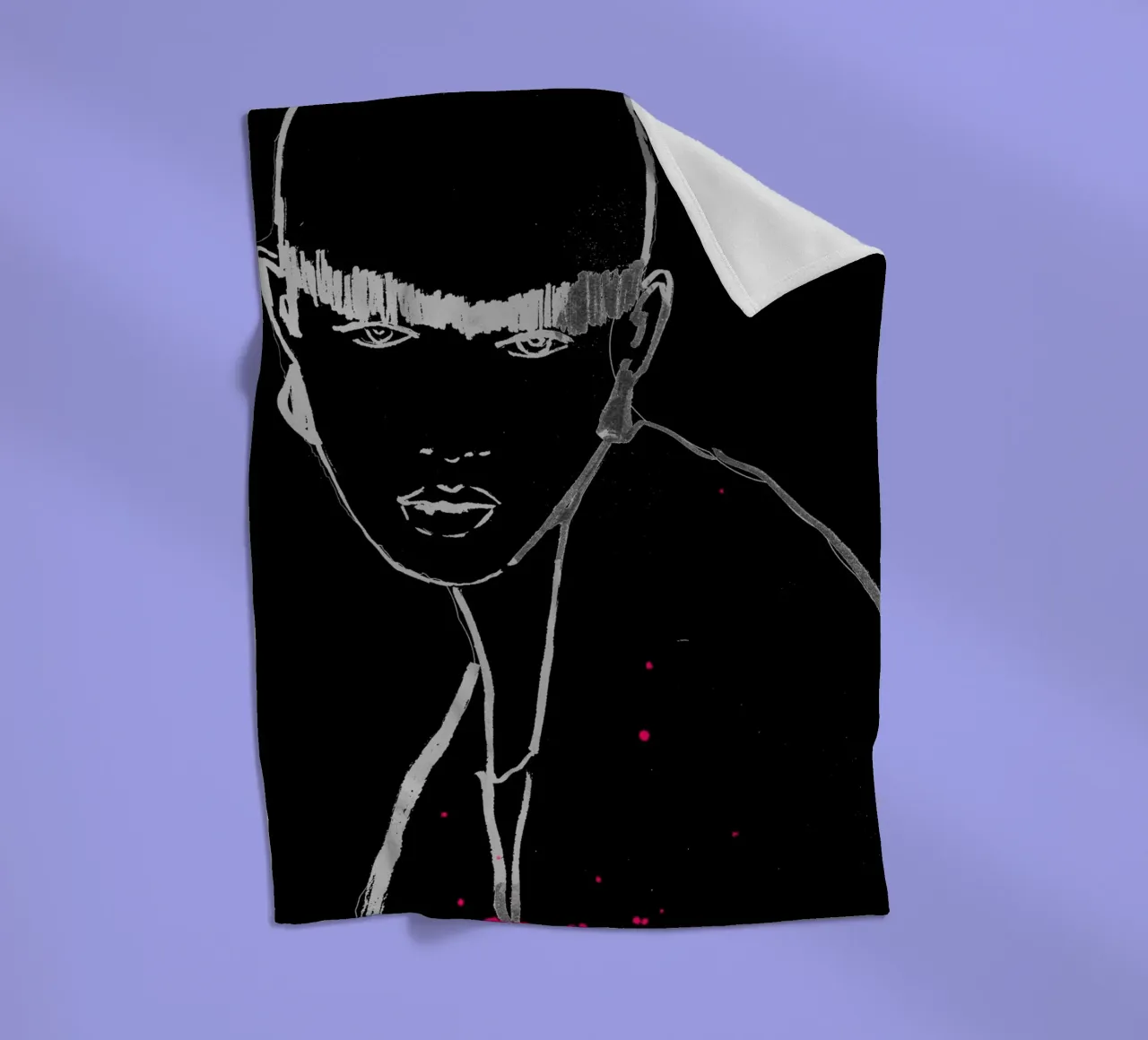 bianco e nero coperta in pile da k i m