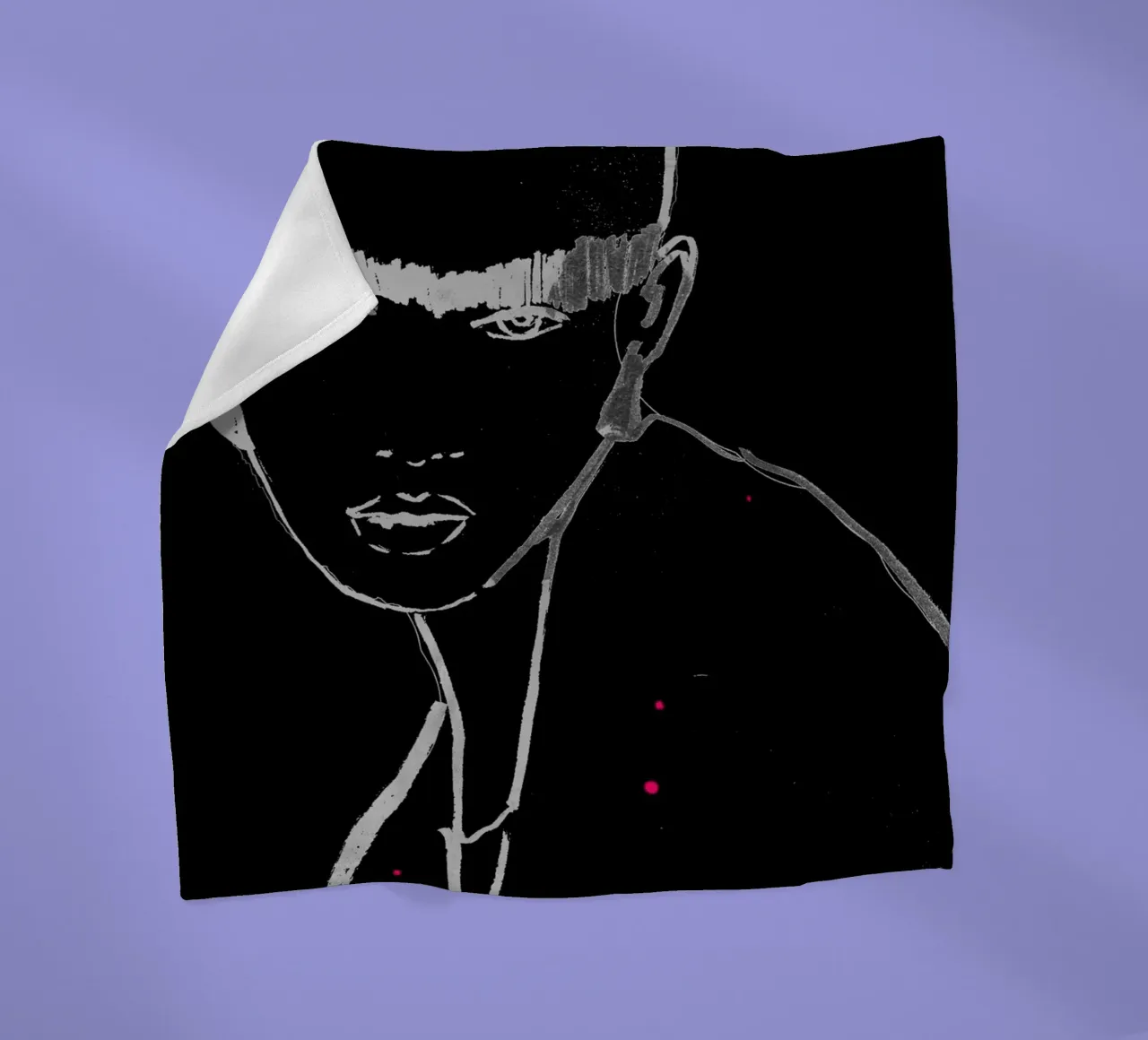 bianco e nero coperta in pile da k i m