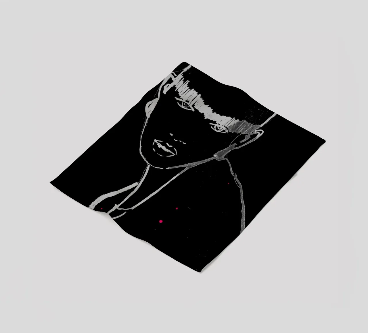 bianco e nero coperta in pile da k i m