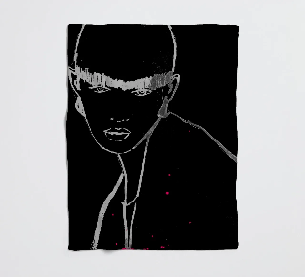 bianco e nero coperta in pile da k i m