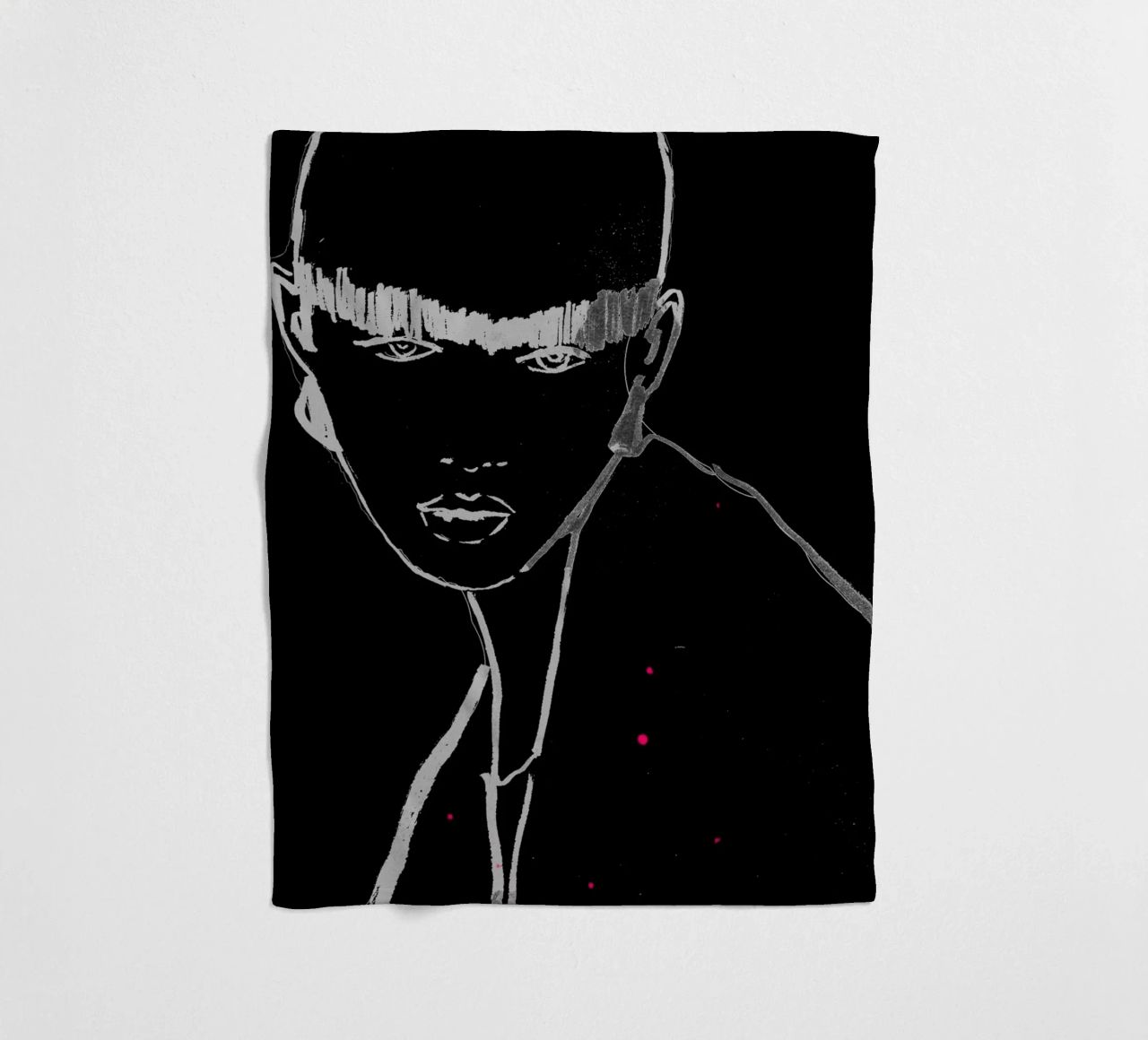 bianco e nero coperta in pile da k i m