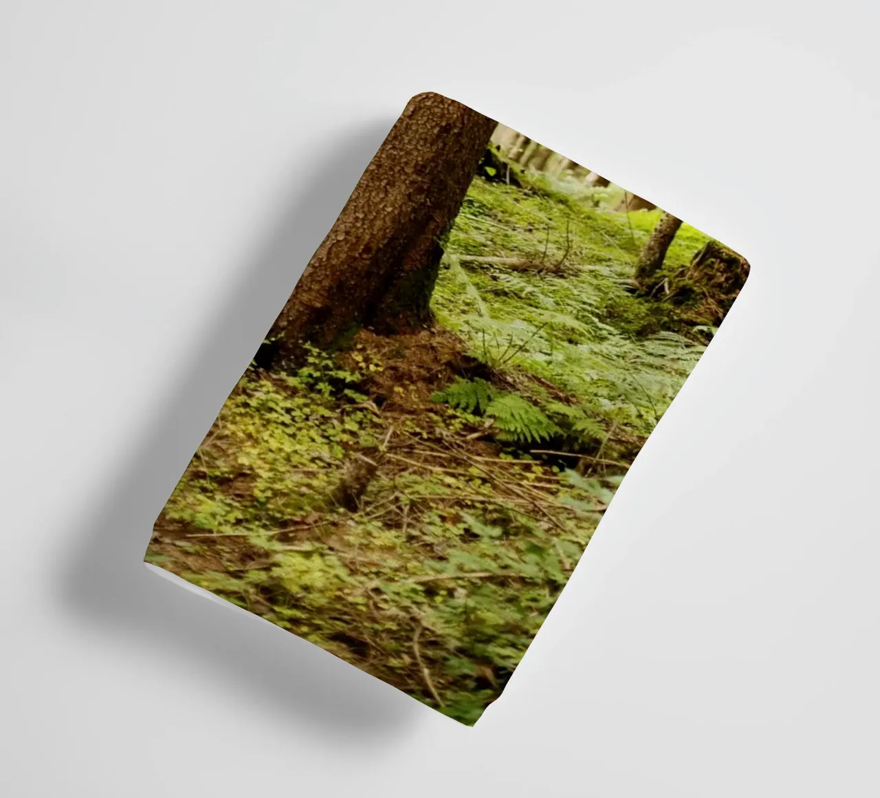Forest at Lake Aachen towel by Simon Koy