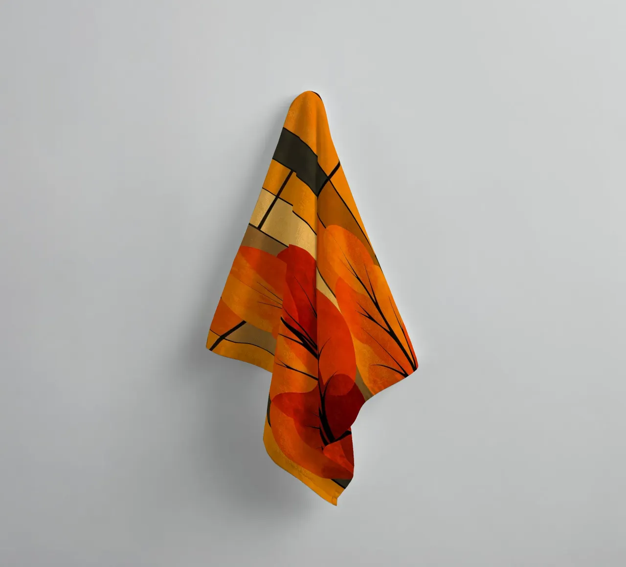 Bauhaus Architecture In Autumn towel by ARTOMATIC