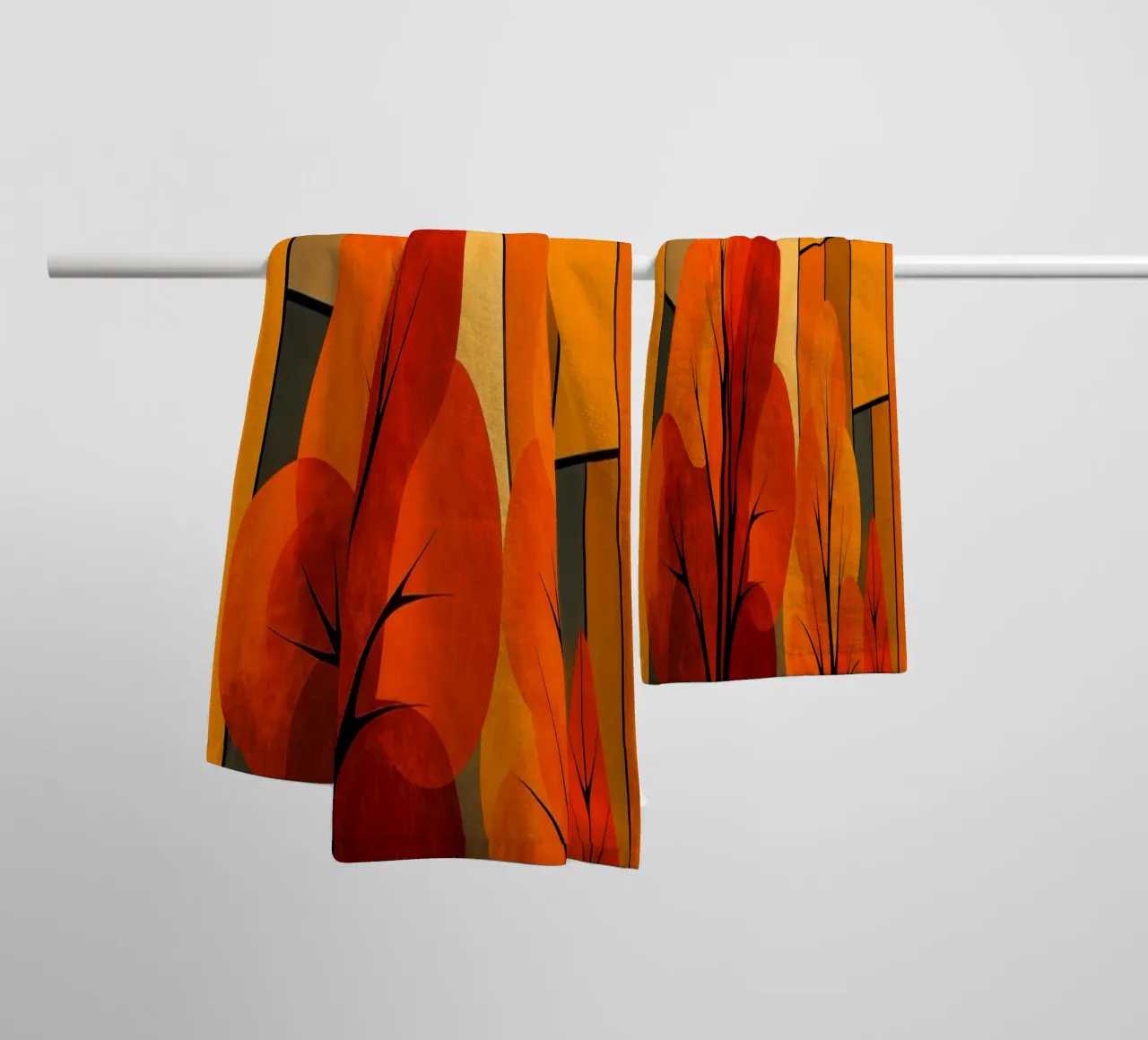 Bauhaus Architecture In Autumn towel by ARTOMATIC
