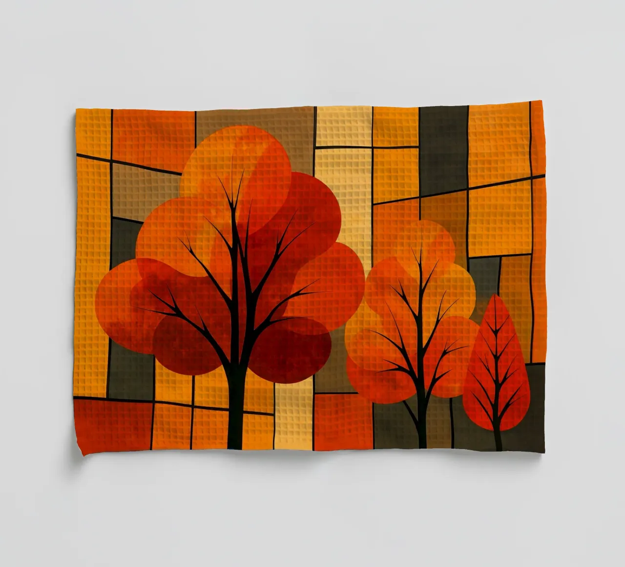 Architecture Bauhaus en automne torchon de ARTOMATIC