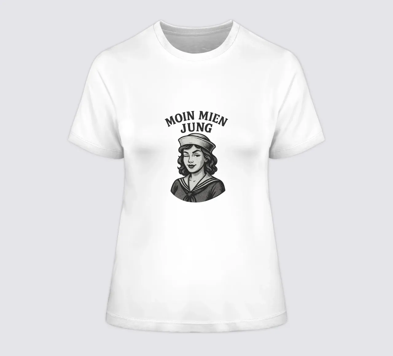 Moin mien Jung - Marinaio sfrontato in un look marittimo retrò t-shirt da donna da Fies&Fein