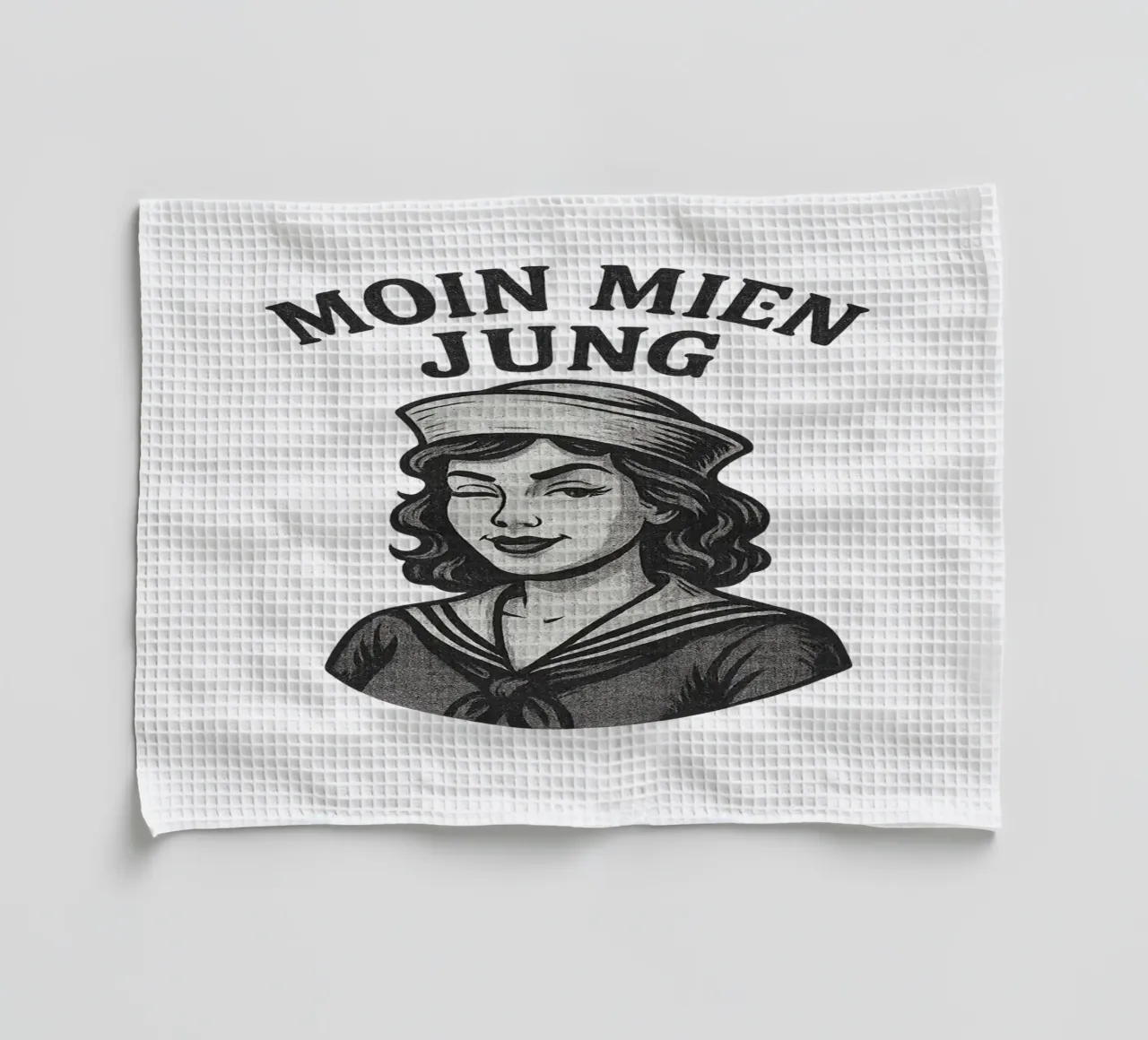Moin mien Jung - Marinaio sfrontato in un look marittimo retrò canovaccio da cucina da Fies&Fein
