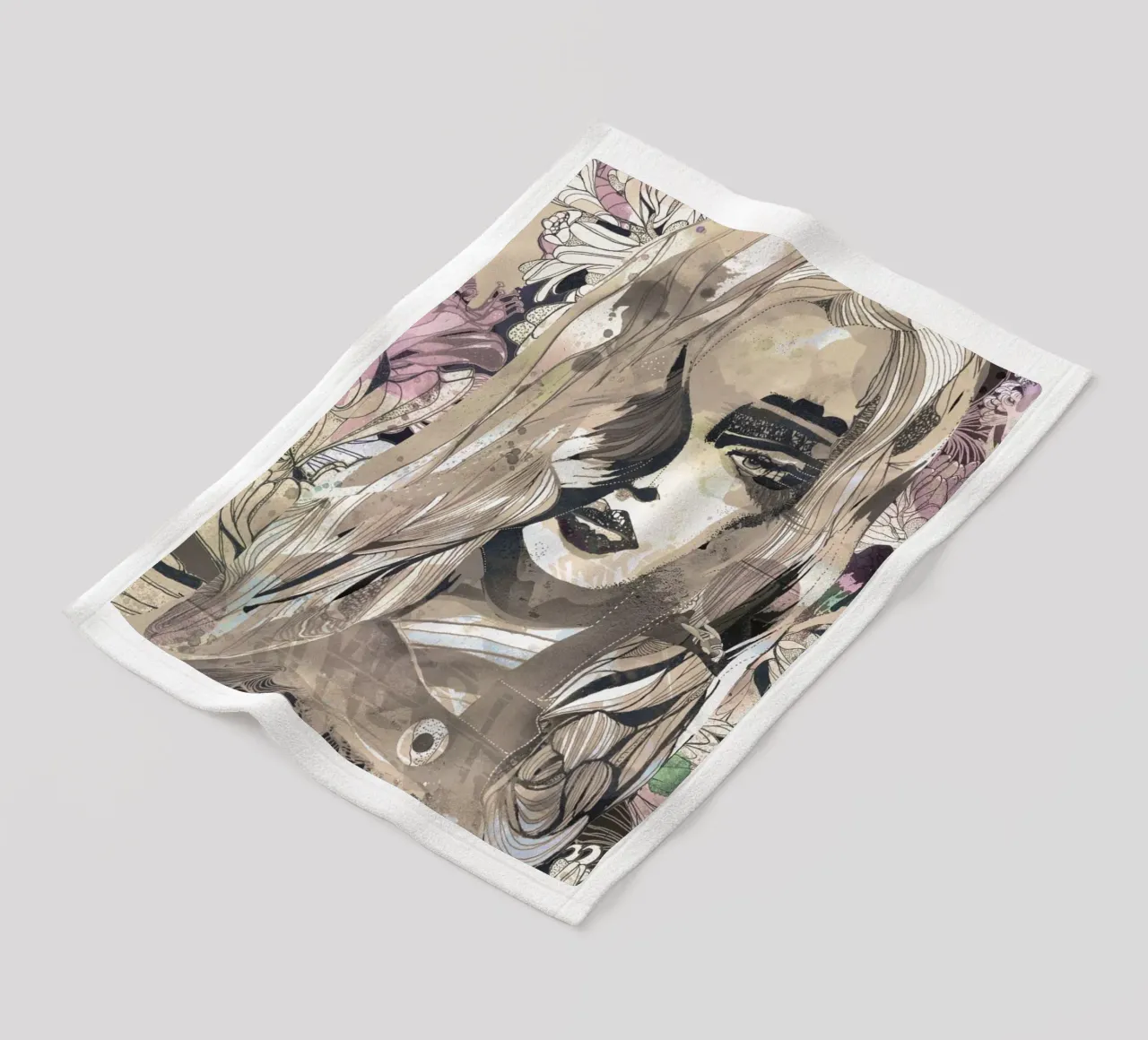 botanic fleece blanket by k i m