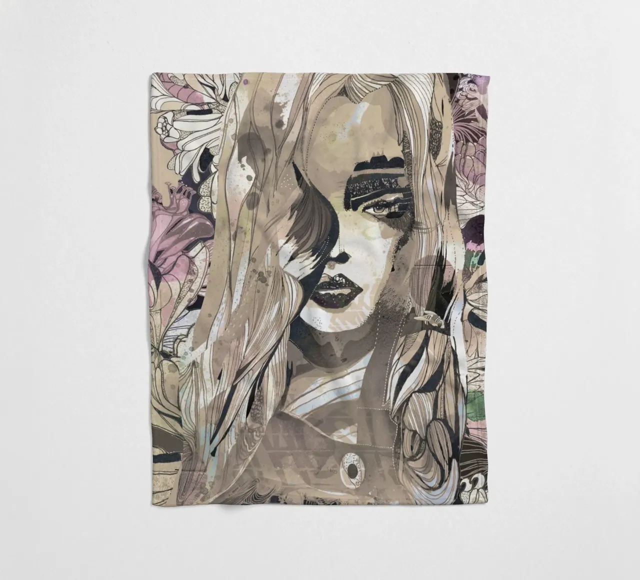 botanic fleece blanket by k i m