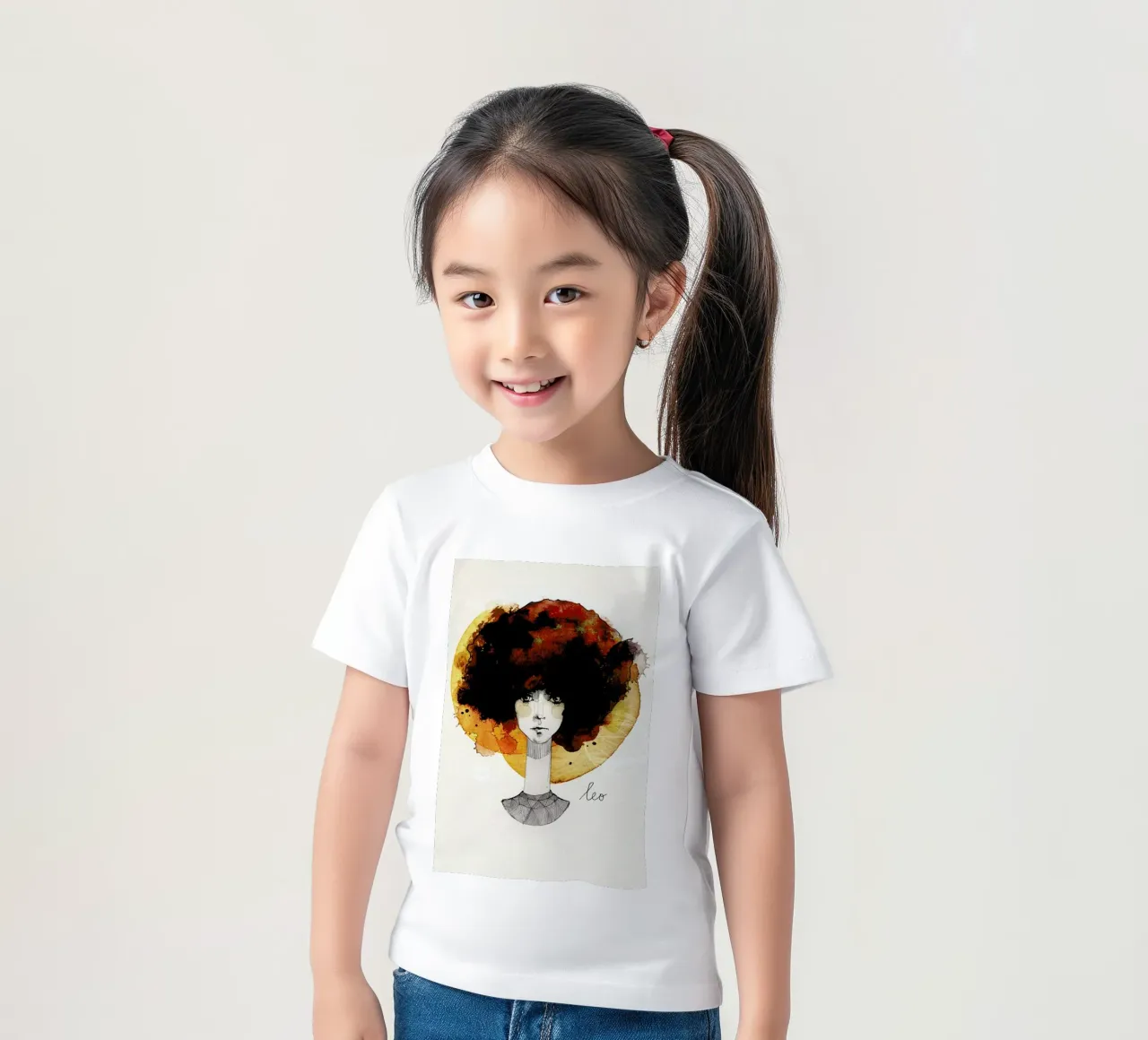 Löwe kids t-shirt by Ekaterina Koroleva