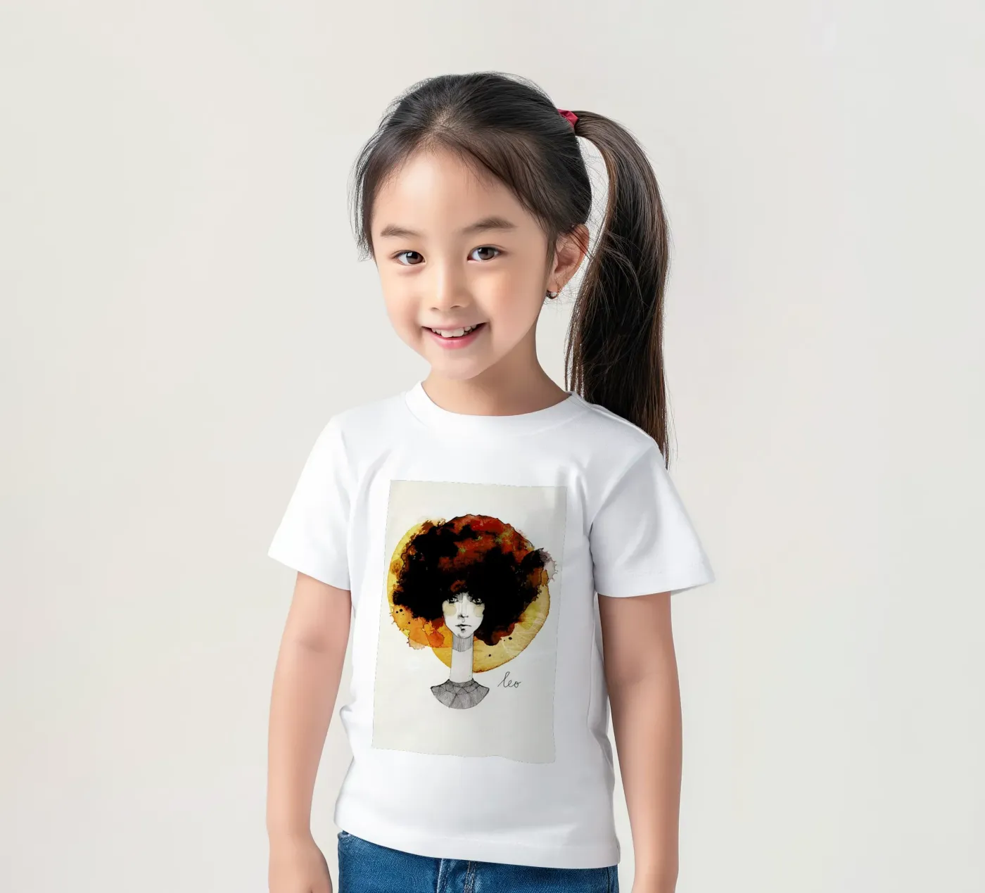 Löwe Kinder T-Shirt von Ekaterina Koroleva