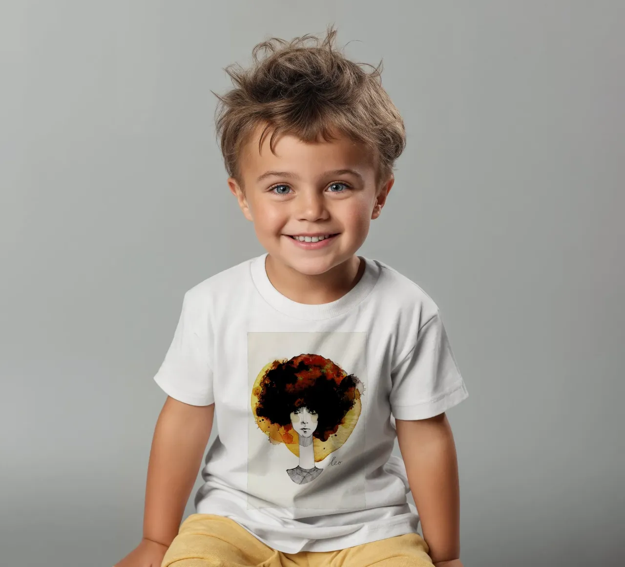 Löwe kids t-shirt by Ekaterina Koroleva