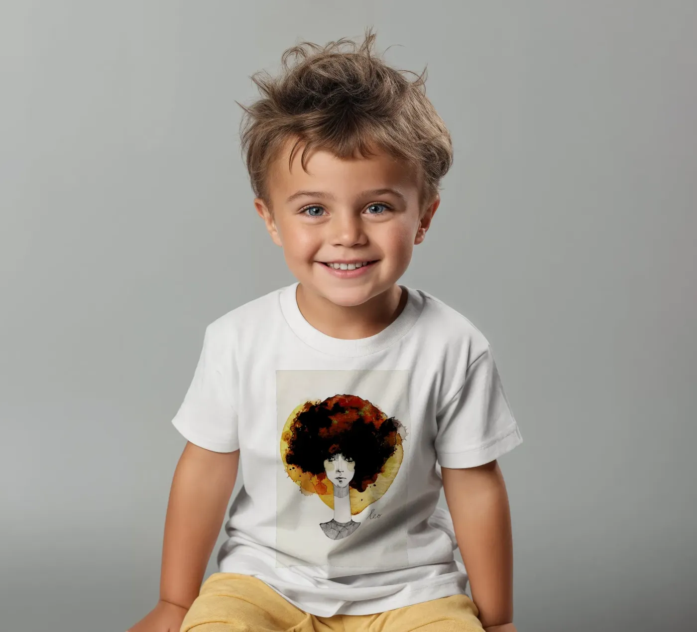 Löwe Kinder T-Shirt von Ekaterina Koroleva
