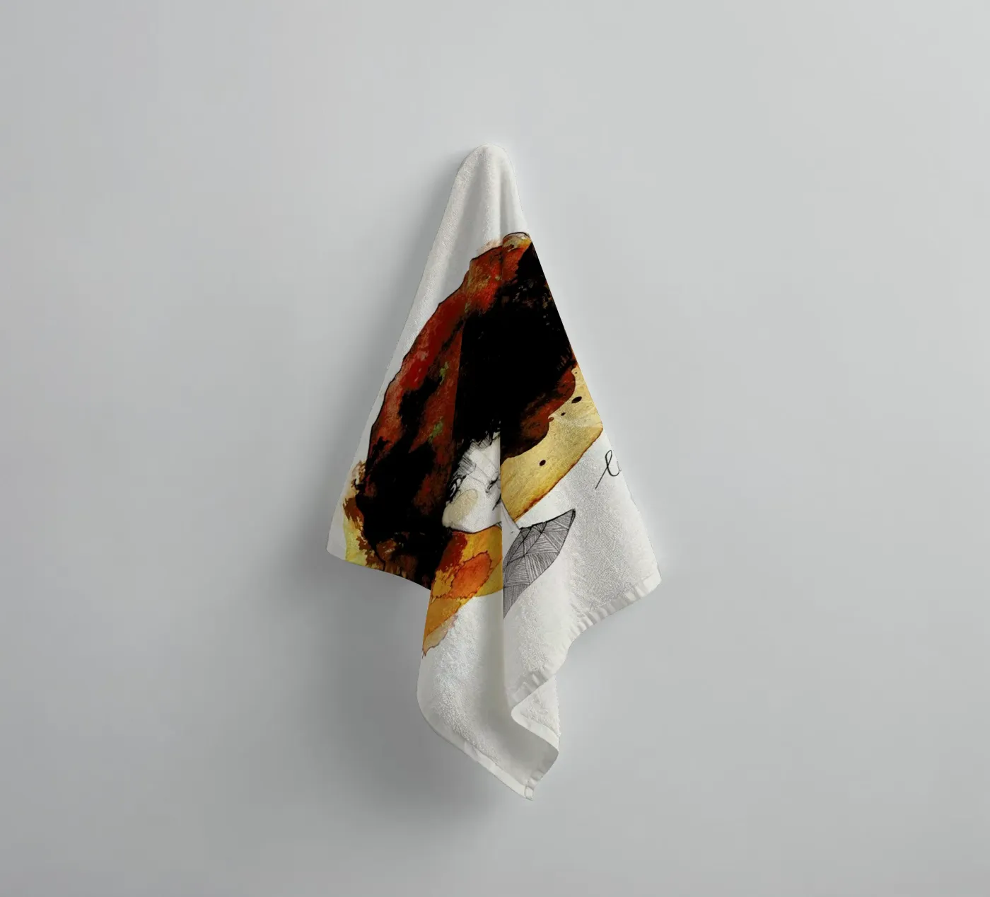 Löwe badhanddoek van Ekaterina Koroleva