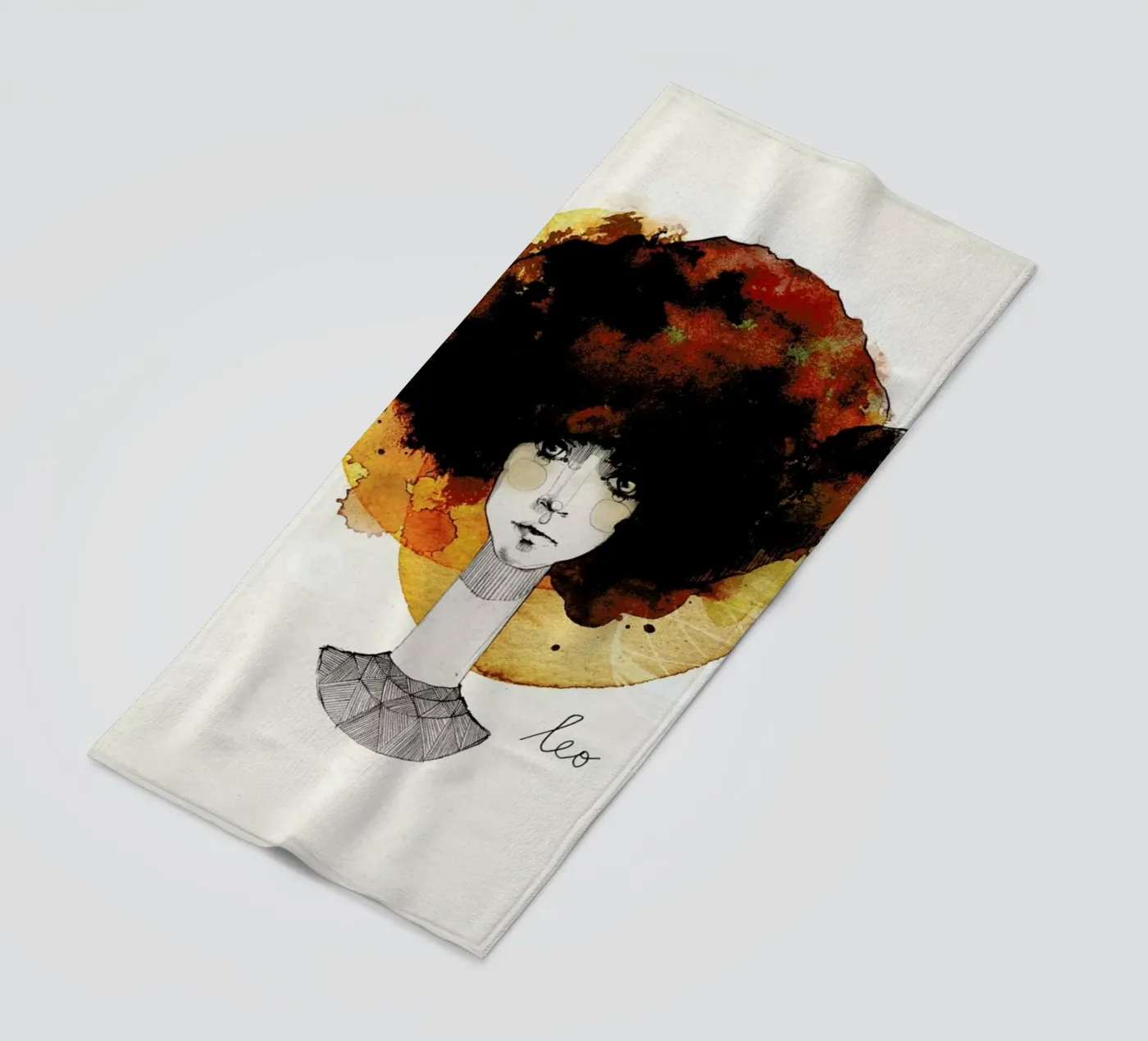 Löwe strandhanddoek van Ekaterina Koroleva