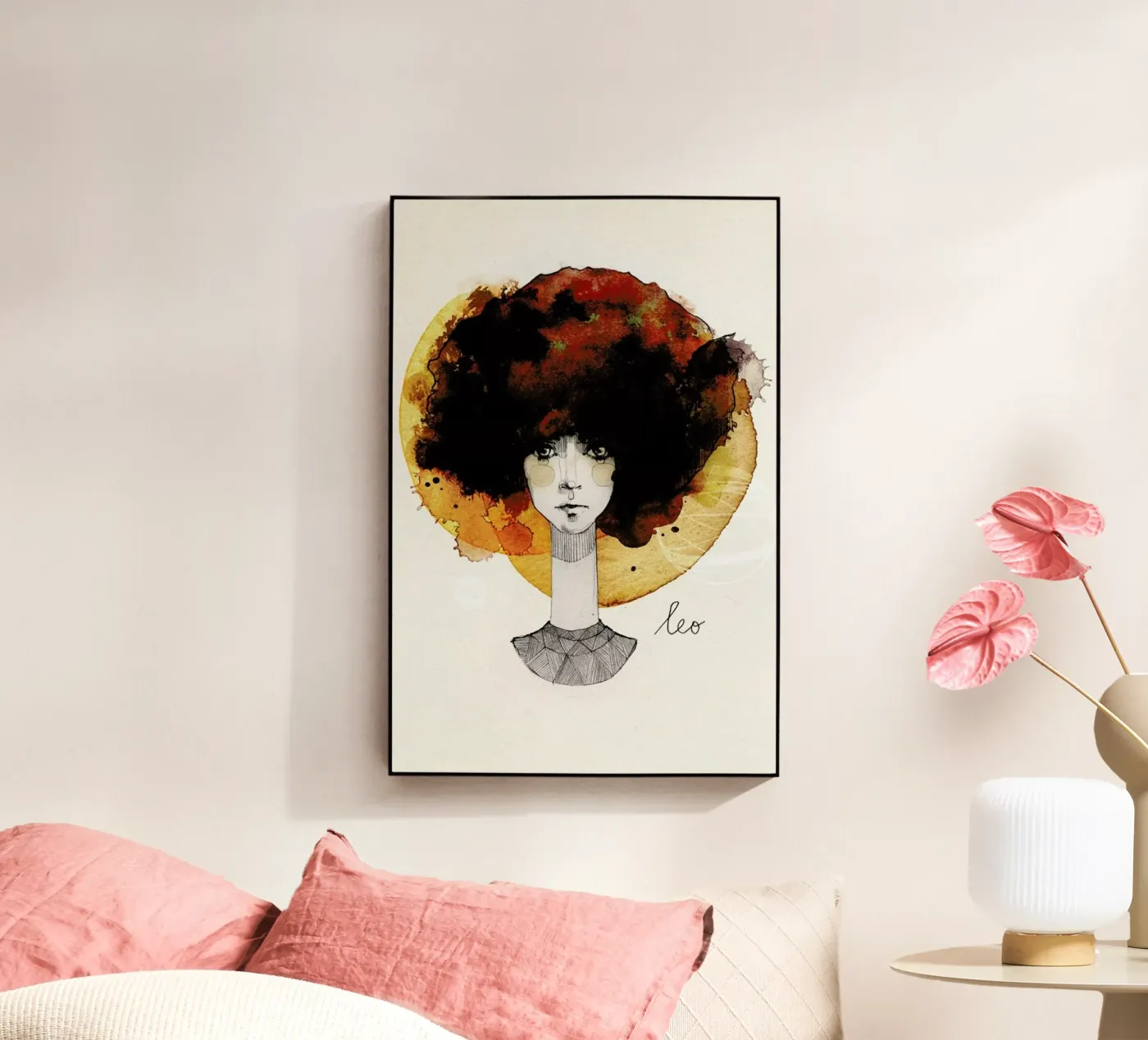 Löwe acryl van Ekaterina Koroleva