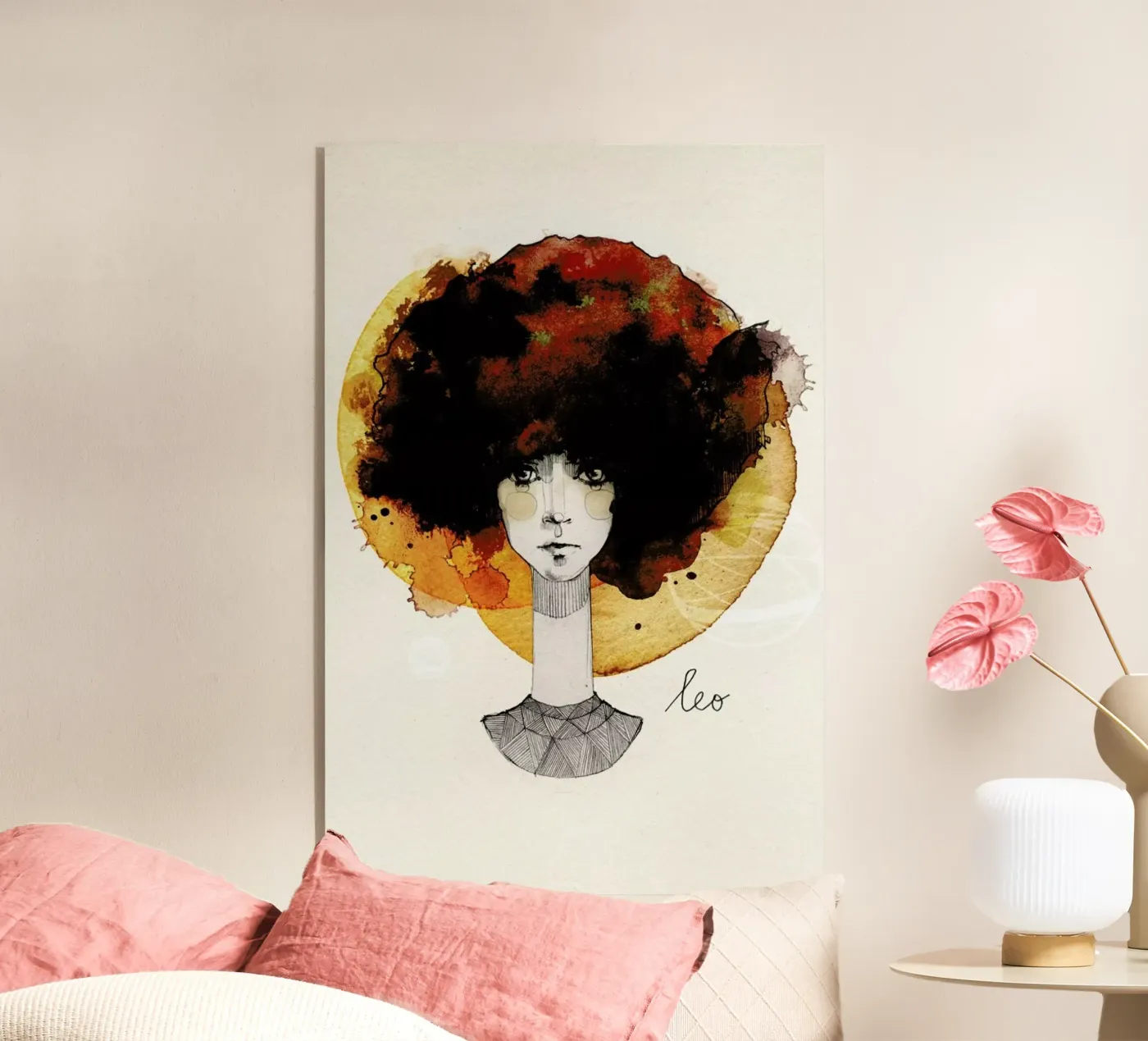 Löwe acryl van Ekaterina Koroleva