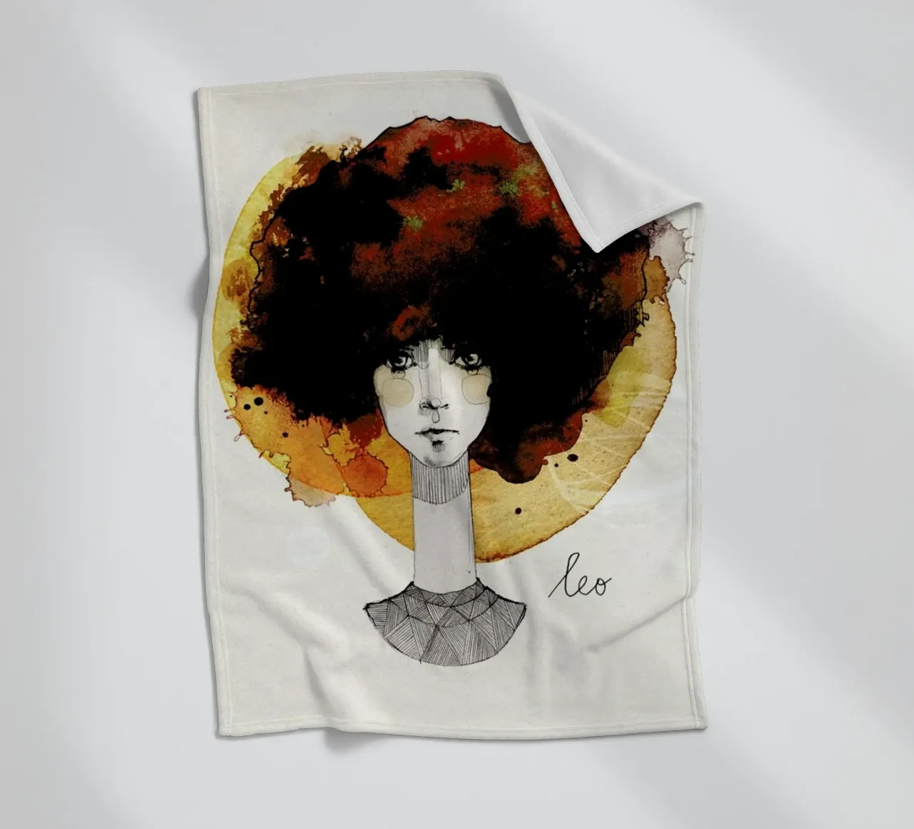 Löwe fleecedeken van Ekaterina Koroleva