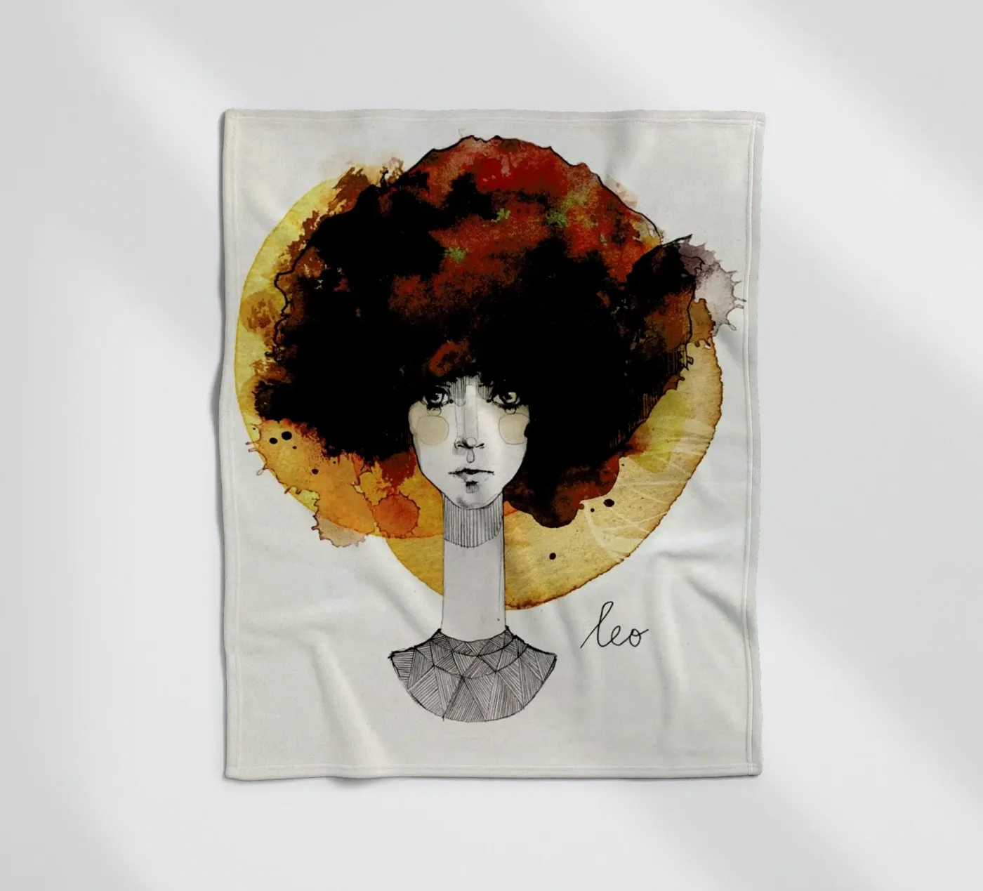 Löwe fleece blanket by Ekaterina Koroleva