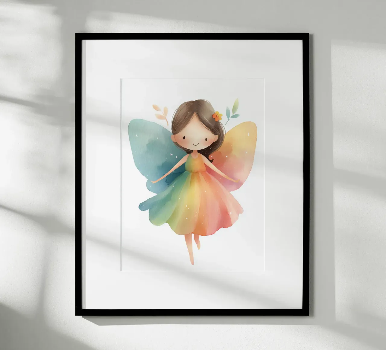Poster di una fata arcobaleno per la cameretta di un bambino carta hahnemühle da Kid’s Dream