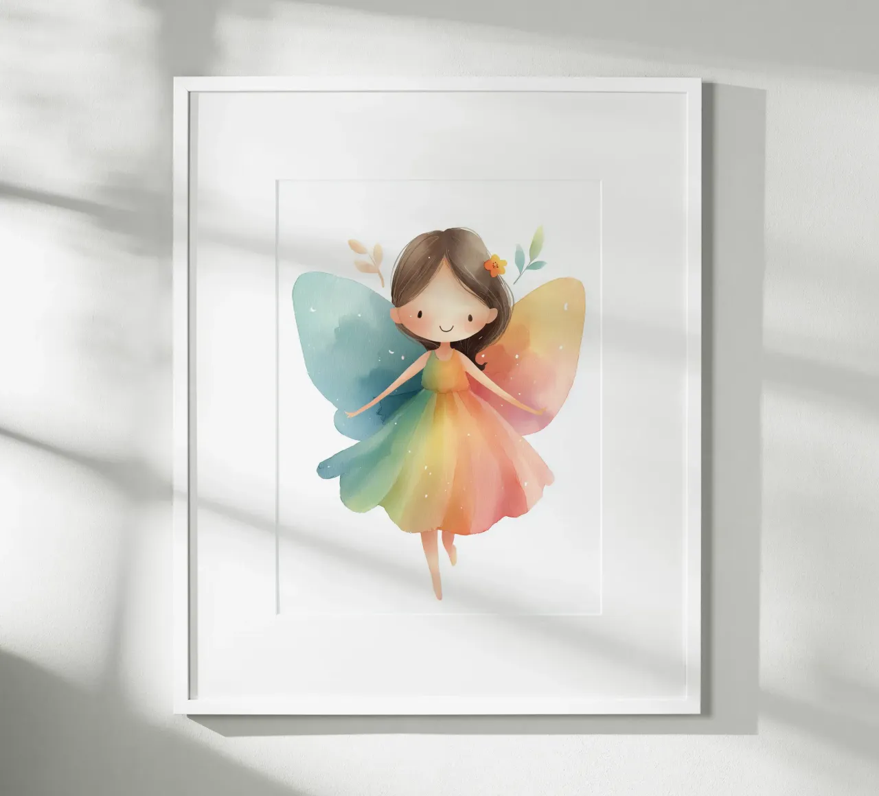 Poster di una fata arcobaleno per la cameretta di un bambino carta hahnemühle da Kid’s Dream