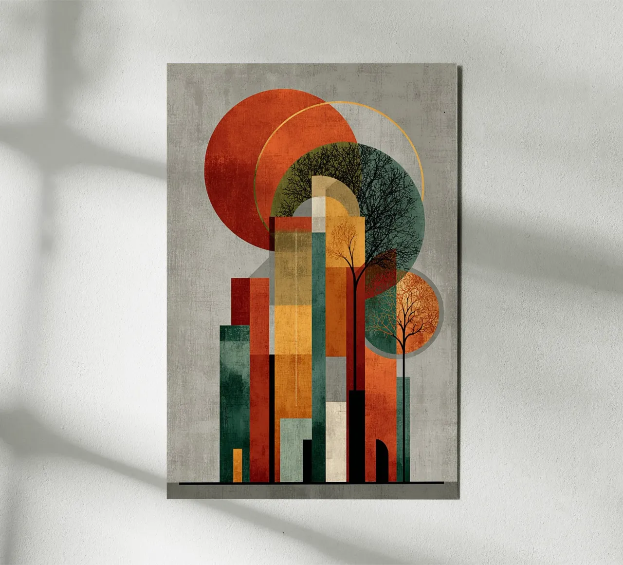 Autumn Geometry Rising alluminio dibond da Geometrica