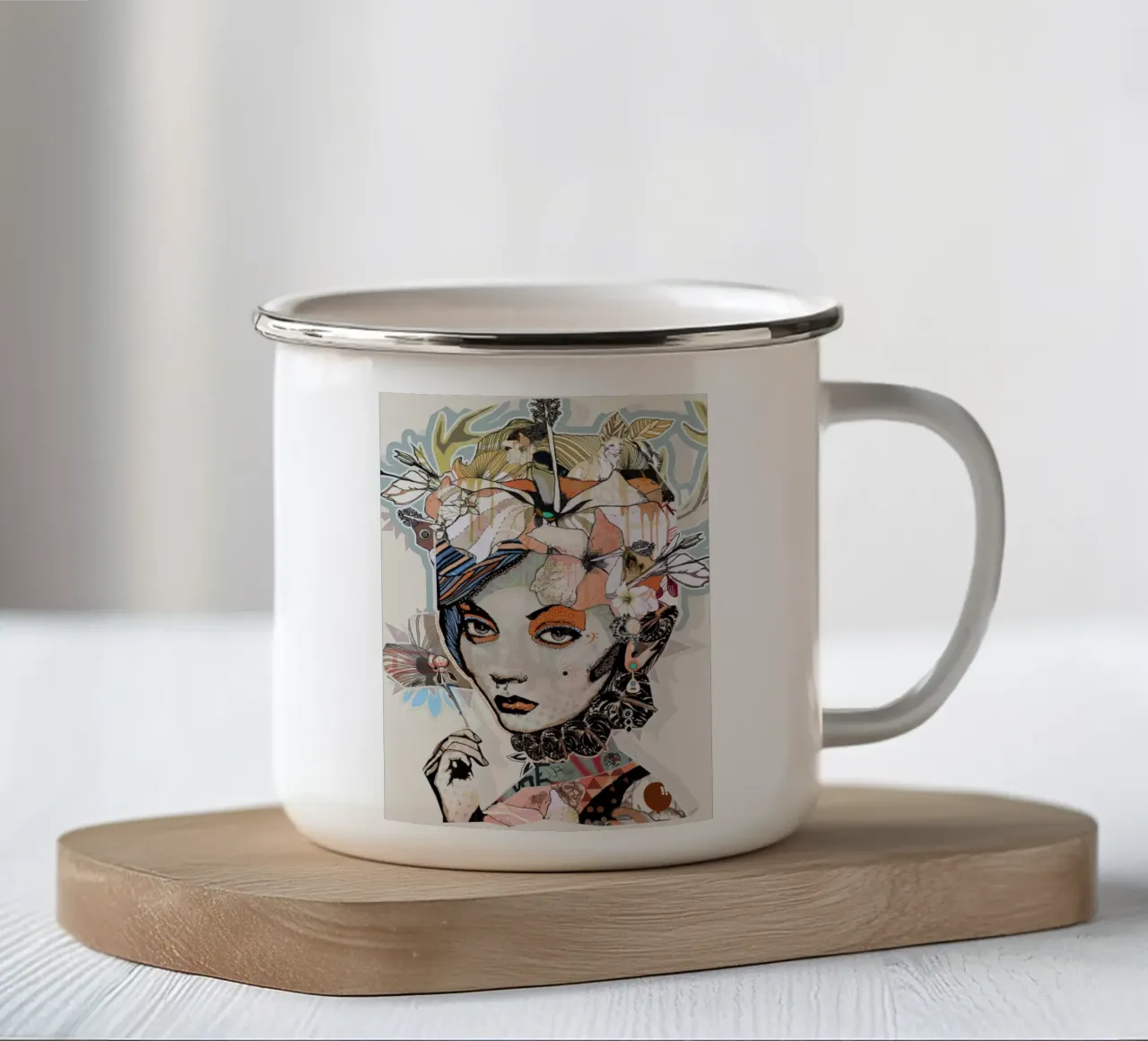 f o x tazza in smalto da k i m