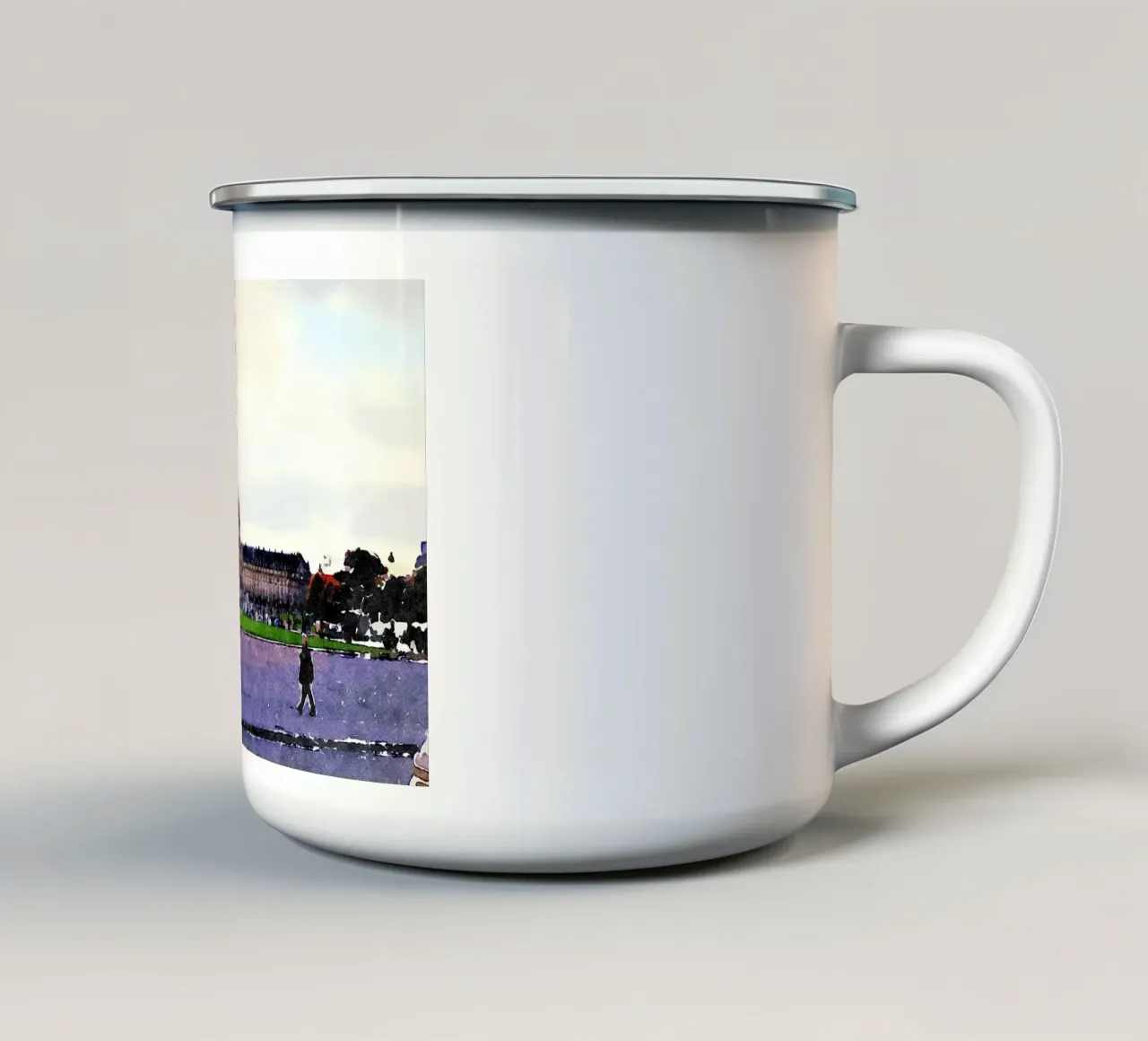 A Parigi tazza in smalto da Massimo Frascogna