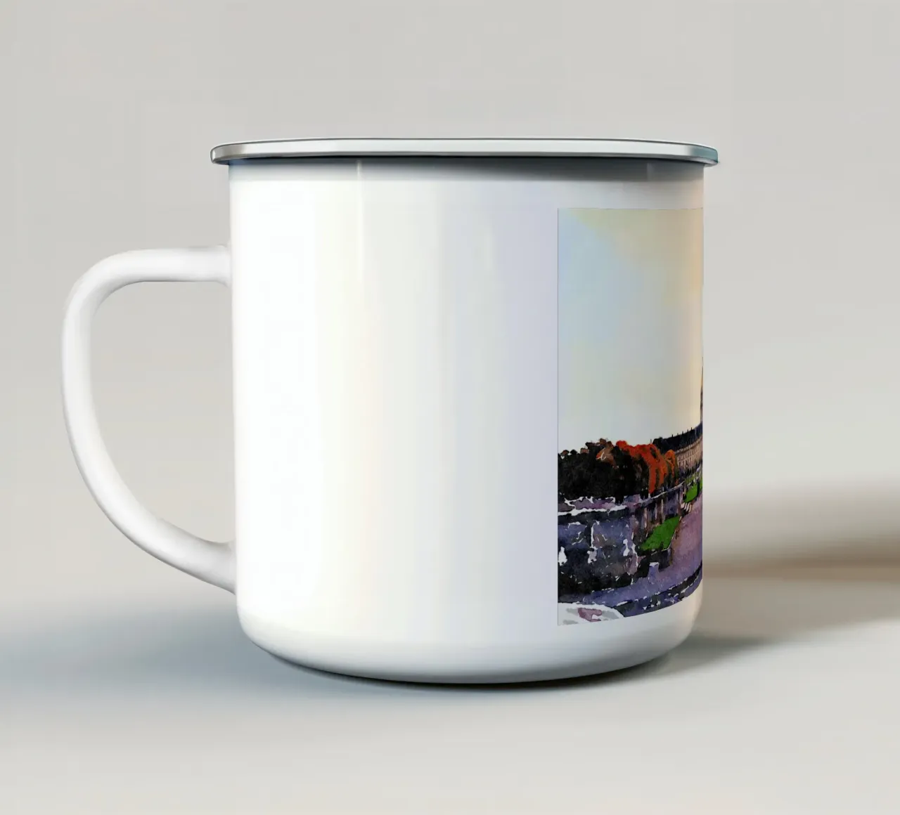 A Parigi tazza in smalto da Massimo Frascogna