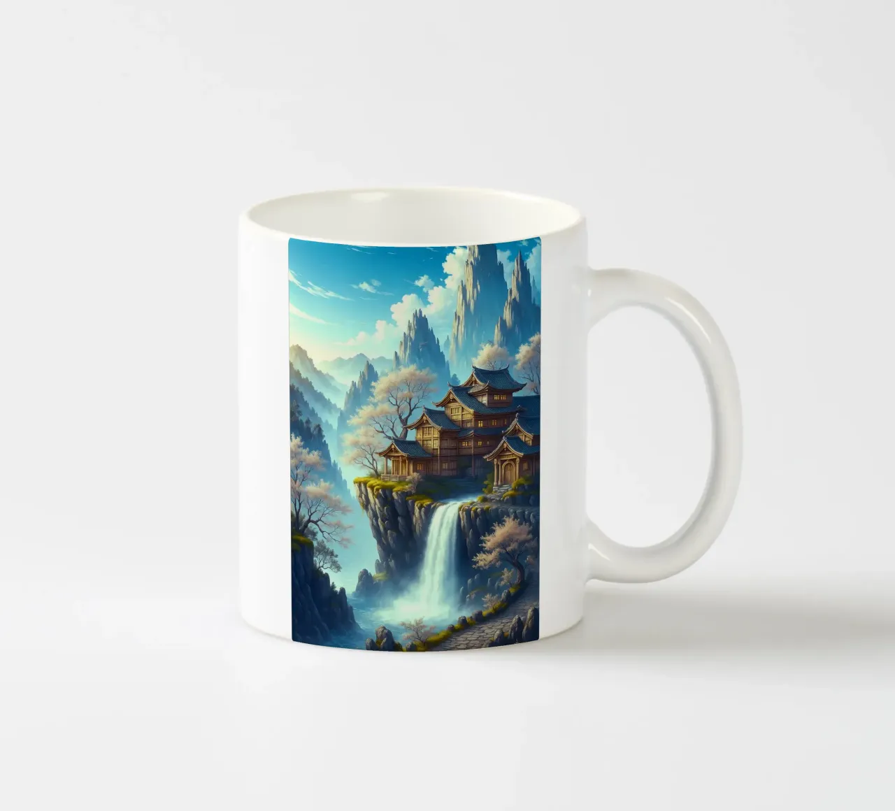 Water Fall In The Mountain tazza in ceramica da Catur Creative