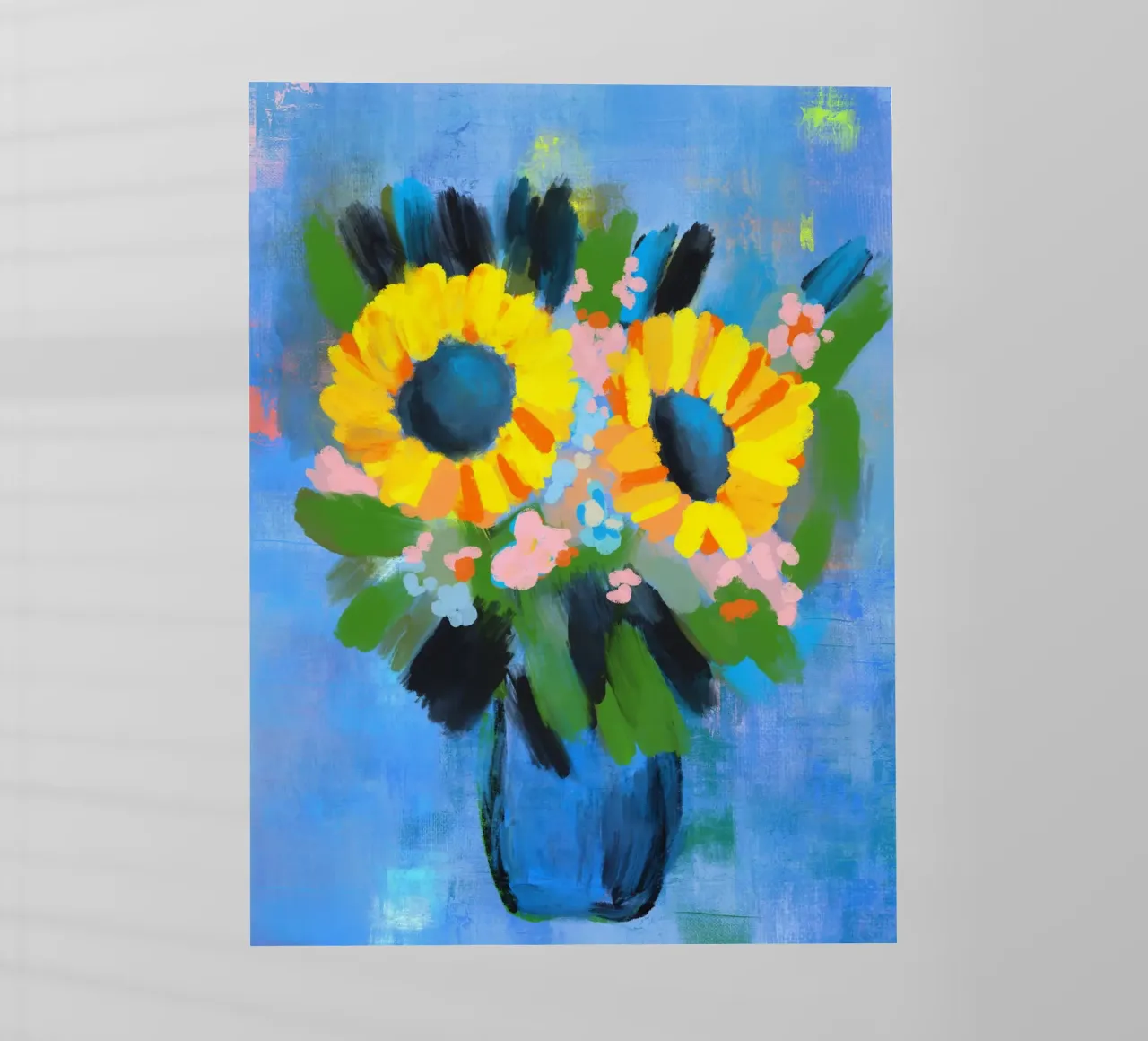 Sonnenblumen in Vase pellicola backlit da Petra Lang