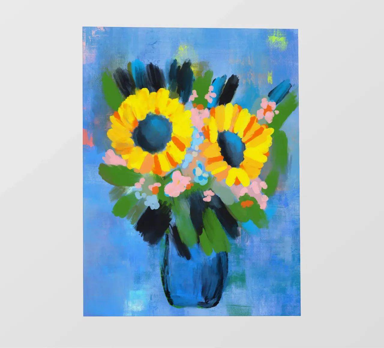 Sonnenblumen in Vase pellicola backlit da Petra Lang