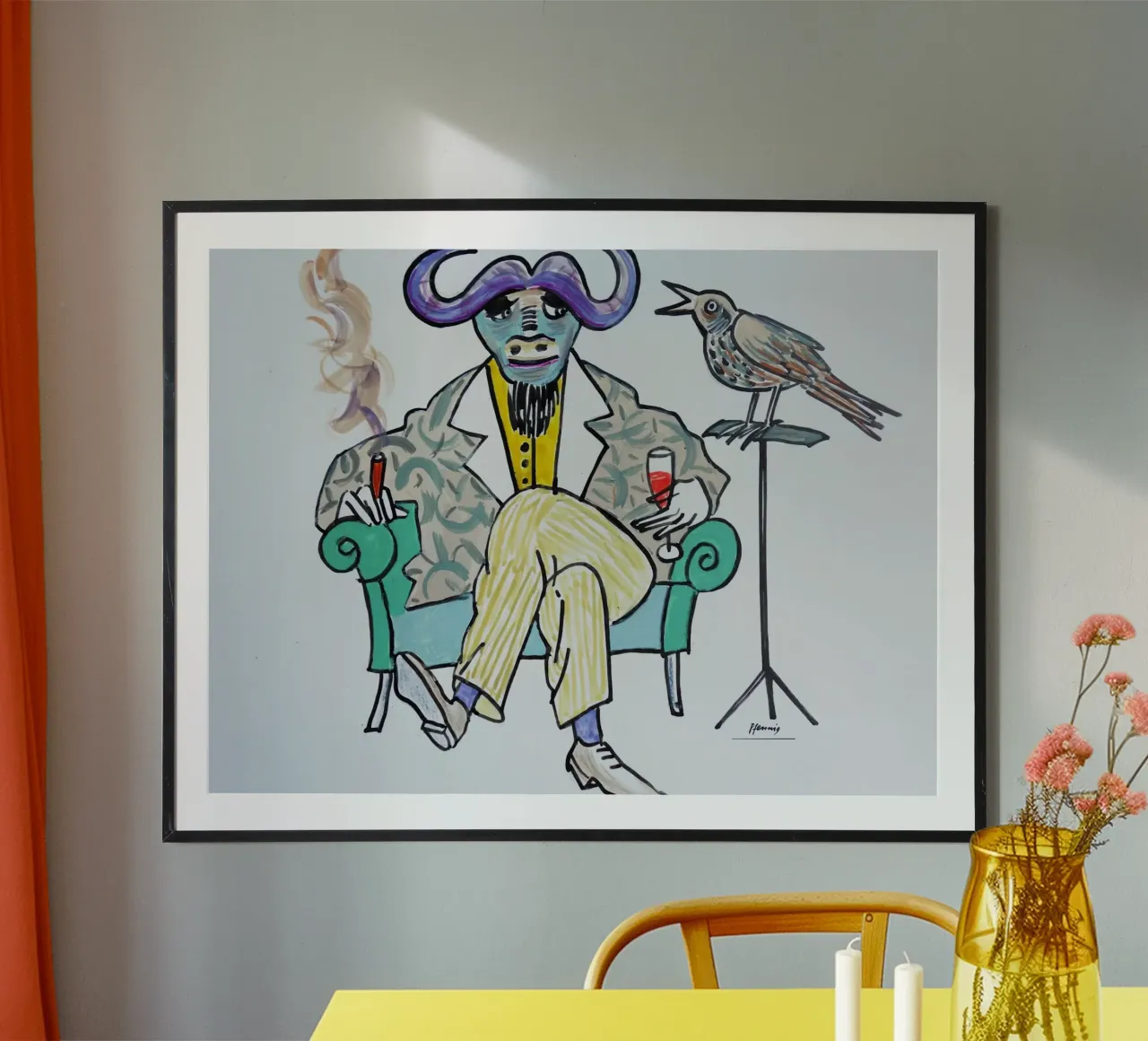 Taurus thinks poster by Puschkinowa