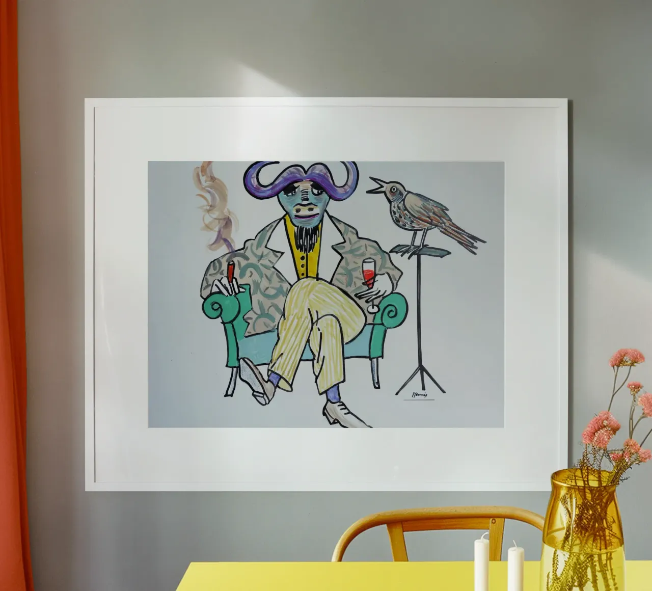 Taurus thinks poster by Puschkinowa