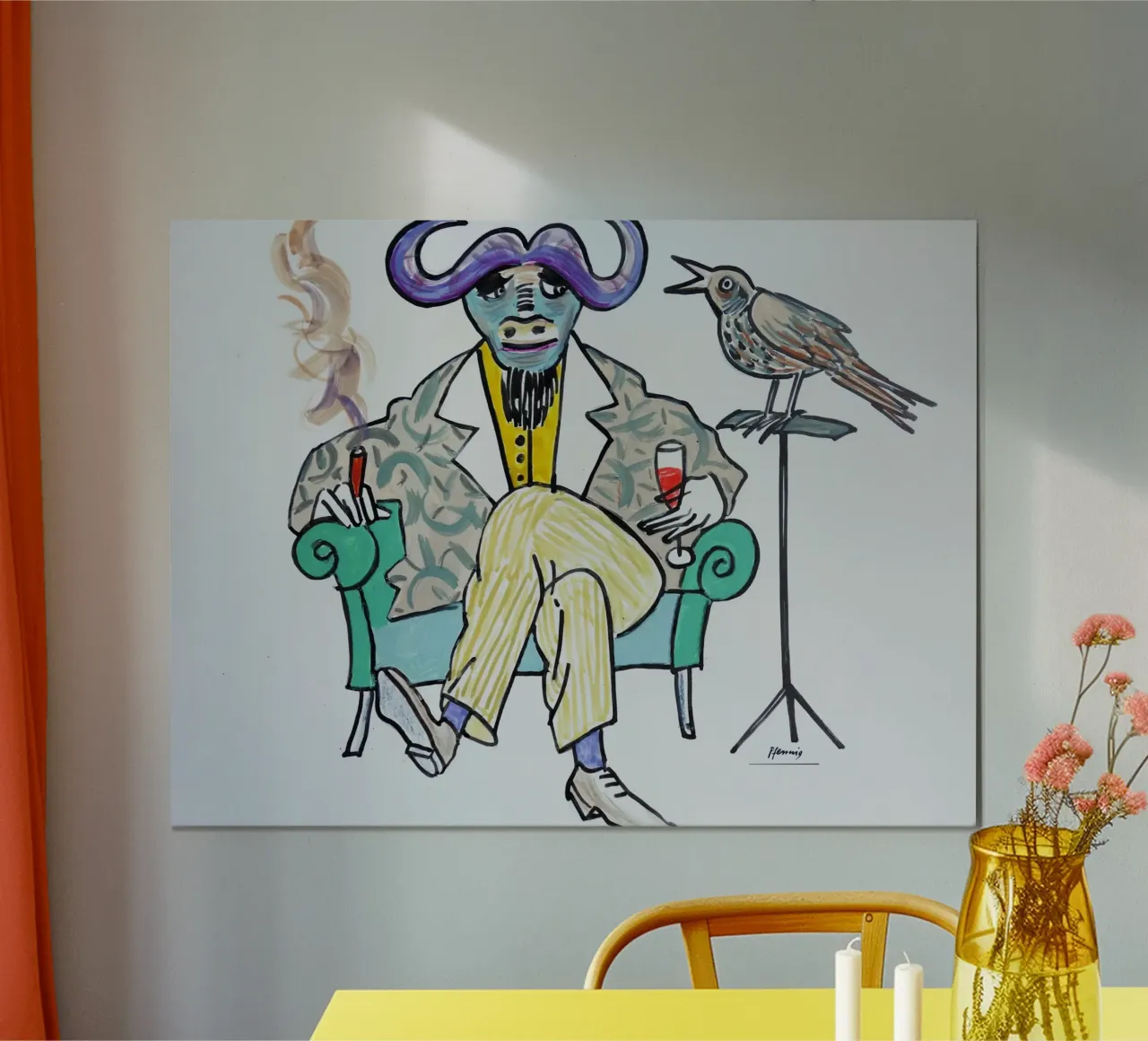 Taurus thinks poster by Puschkinowa