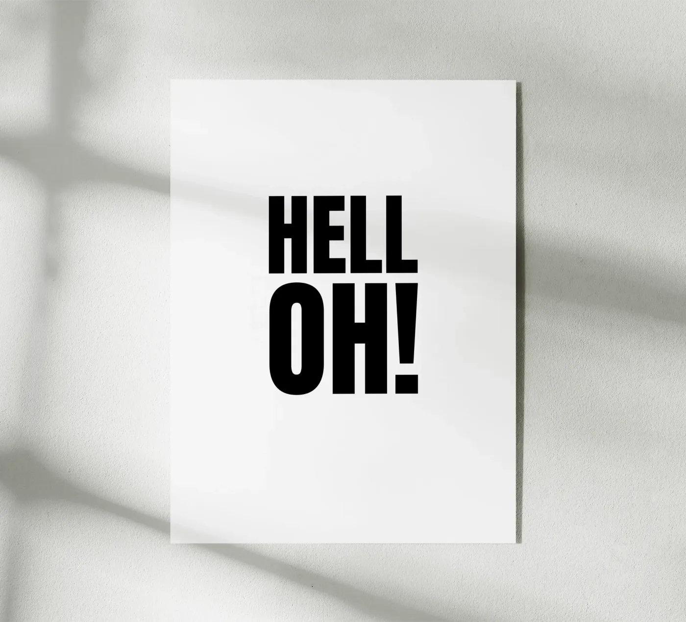 HELL OH! Acryl-Glas von RB-Quotes