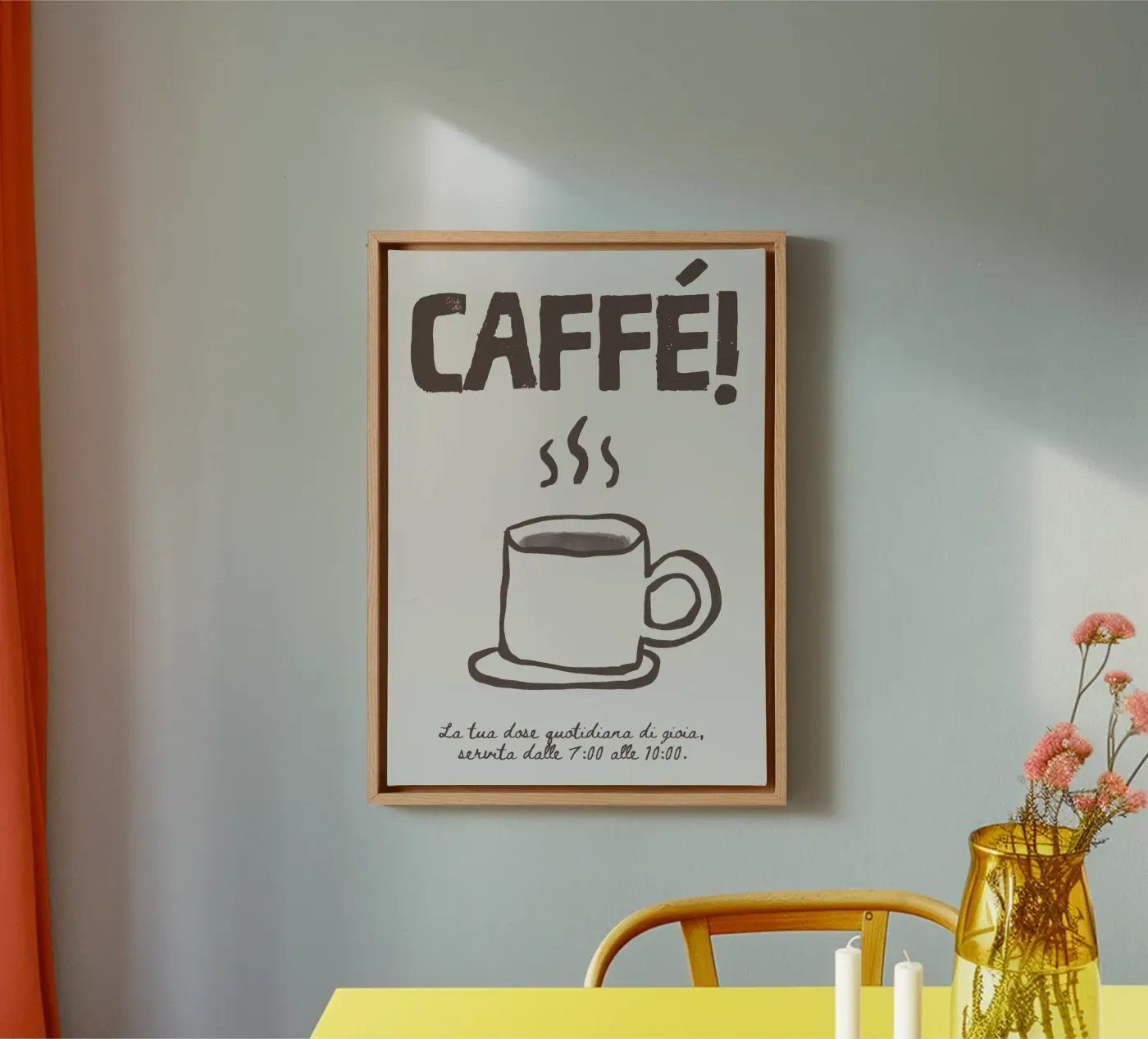 Caffé! canvas van PurePeachStudio