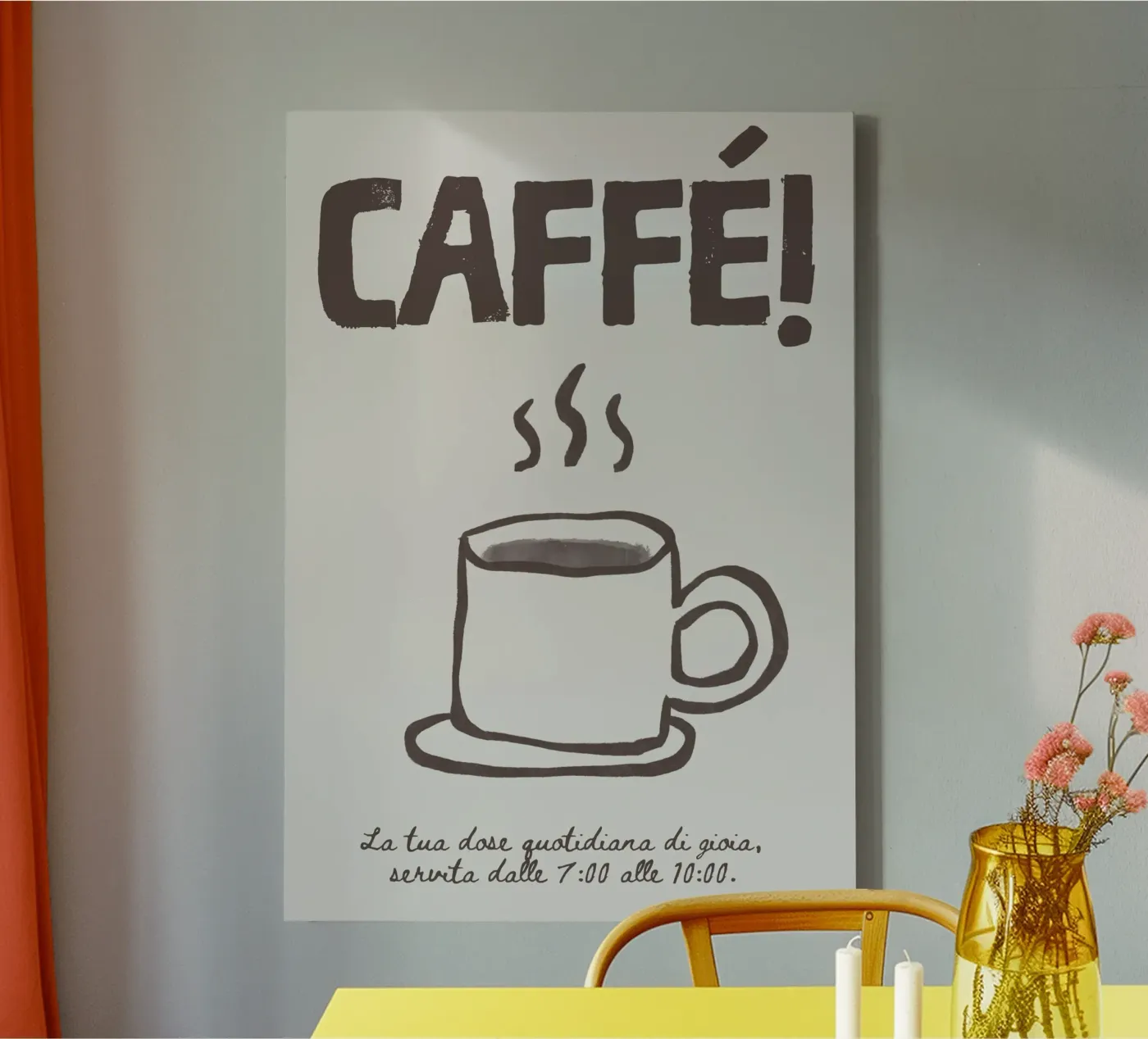 Caffé! canvas van PurePeachStudio