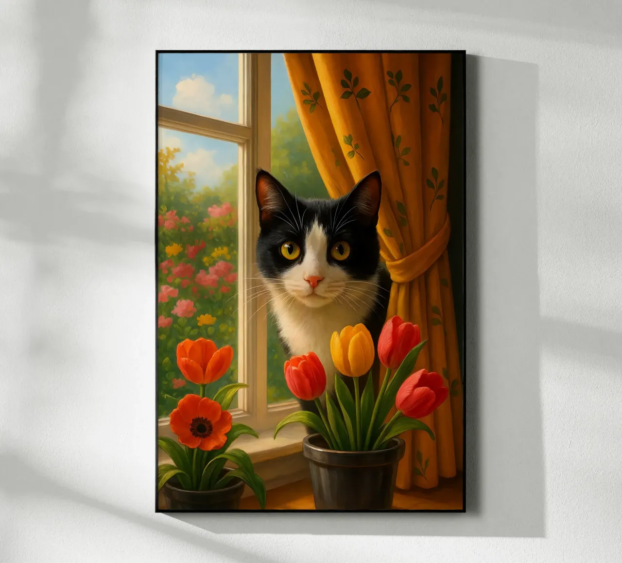 Cute Cat On The Window plexiglass da Catur Creative