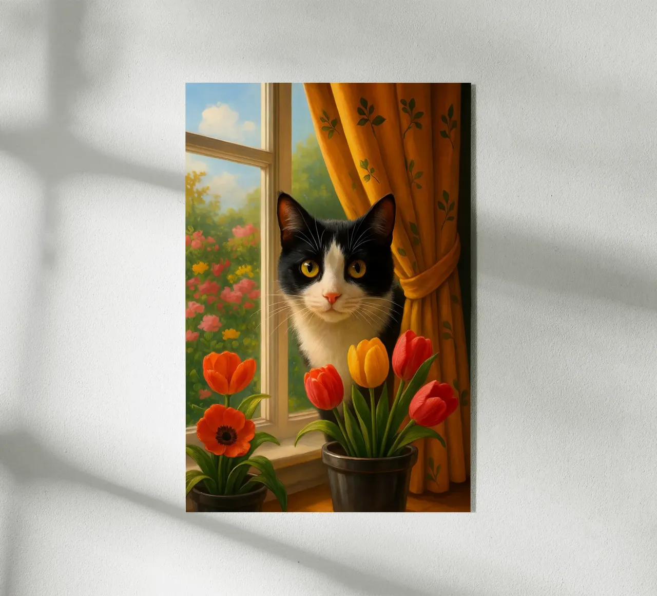 Cute Cat On The Window plexiglass da Catur Creative