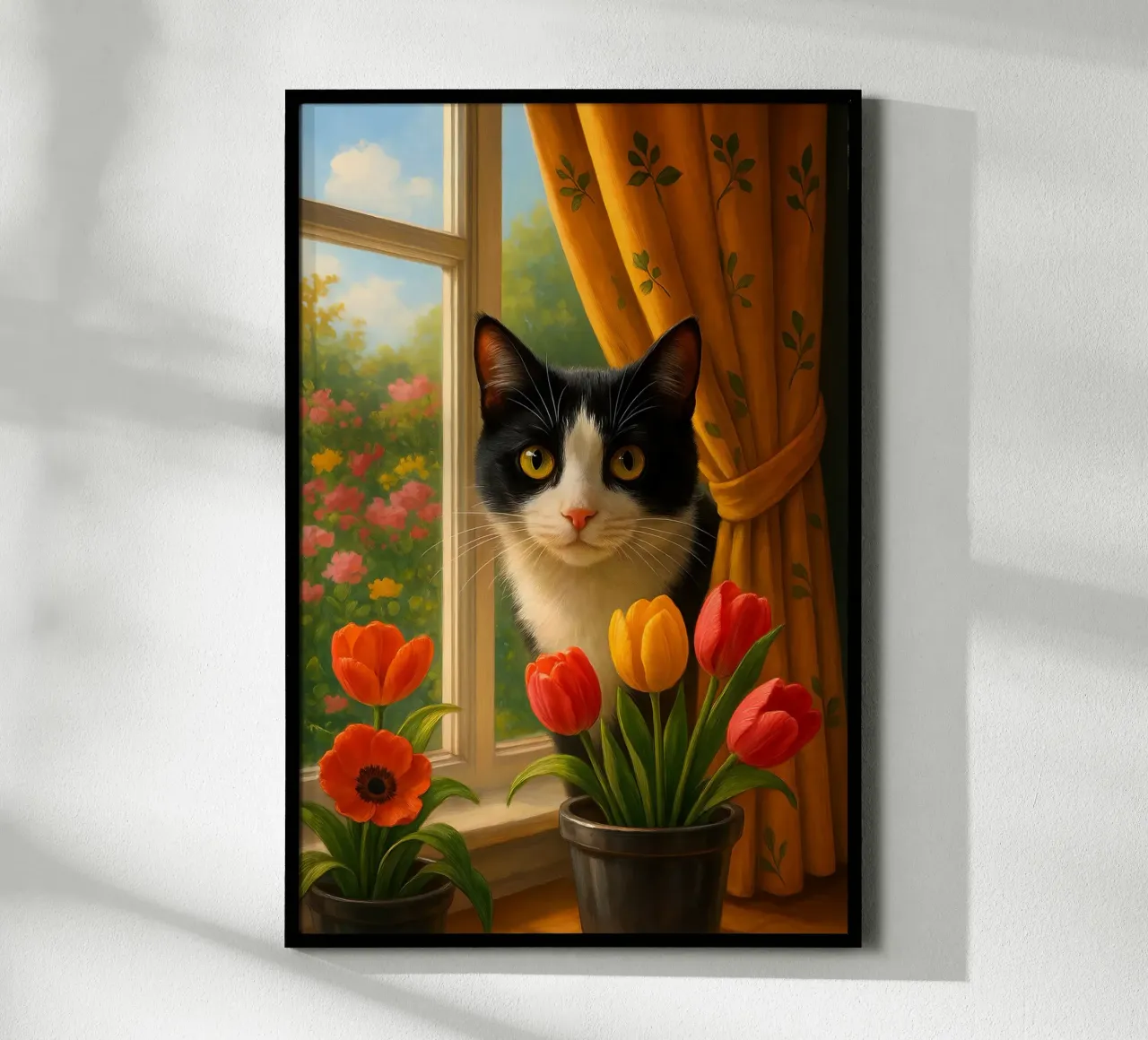 Cute Cat On The Window carta hahnemühle da Catur Creative