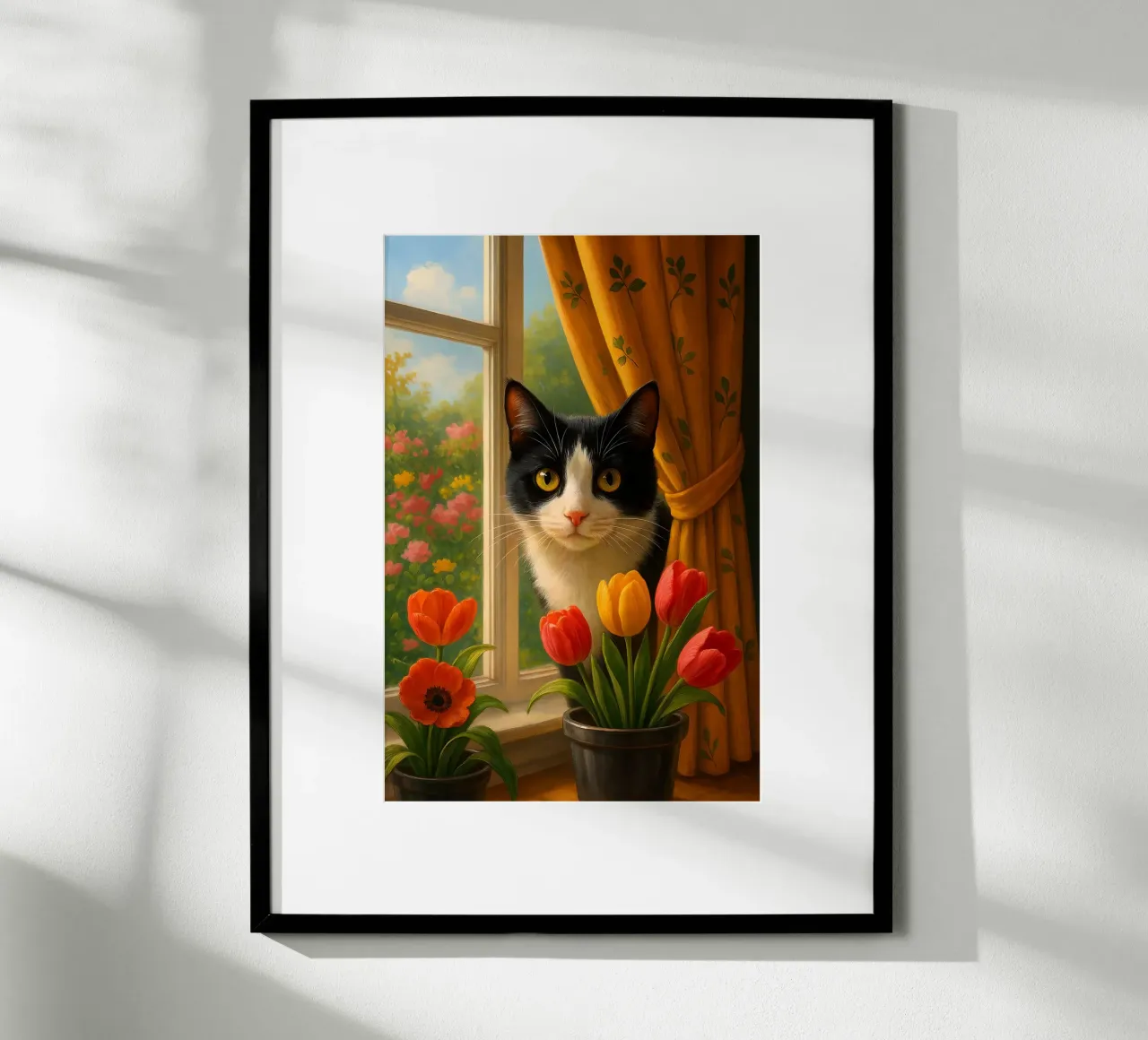 Cute Cat On The Window carta hahnemühle da Catur Creative
