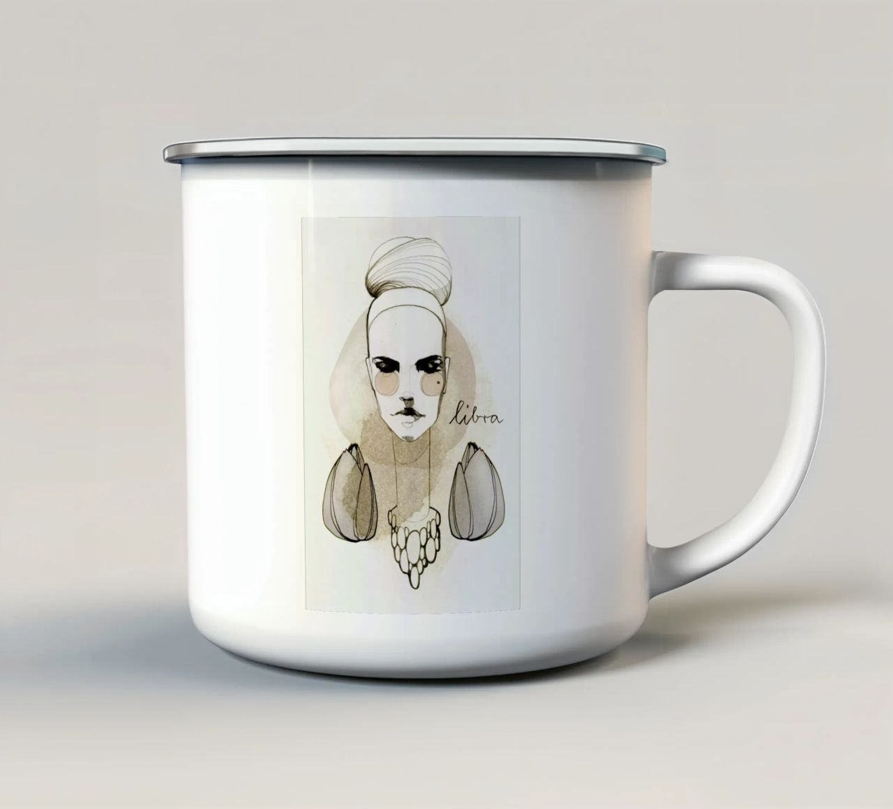 Waage tazza in smalto da Ekaterina Koroleva