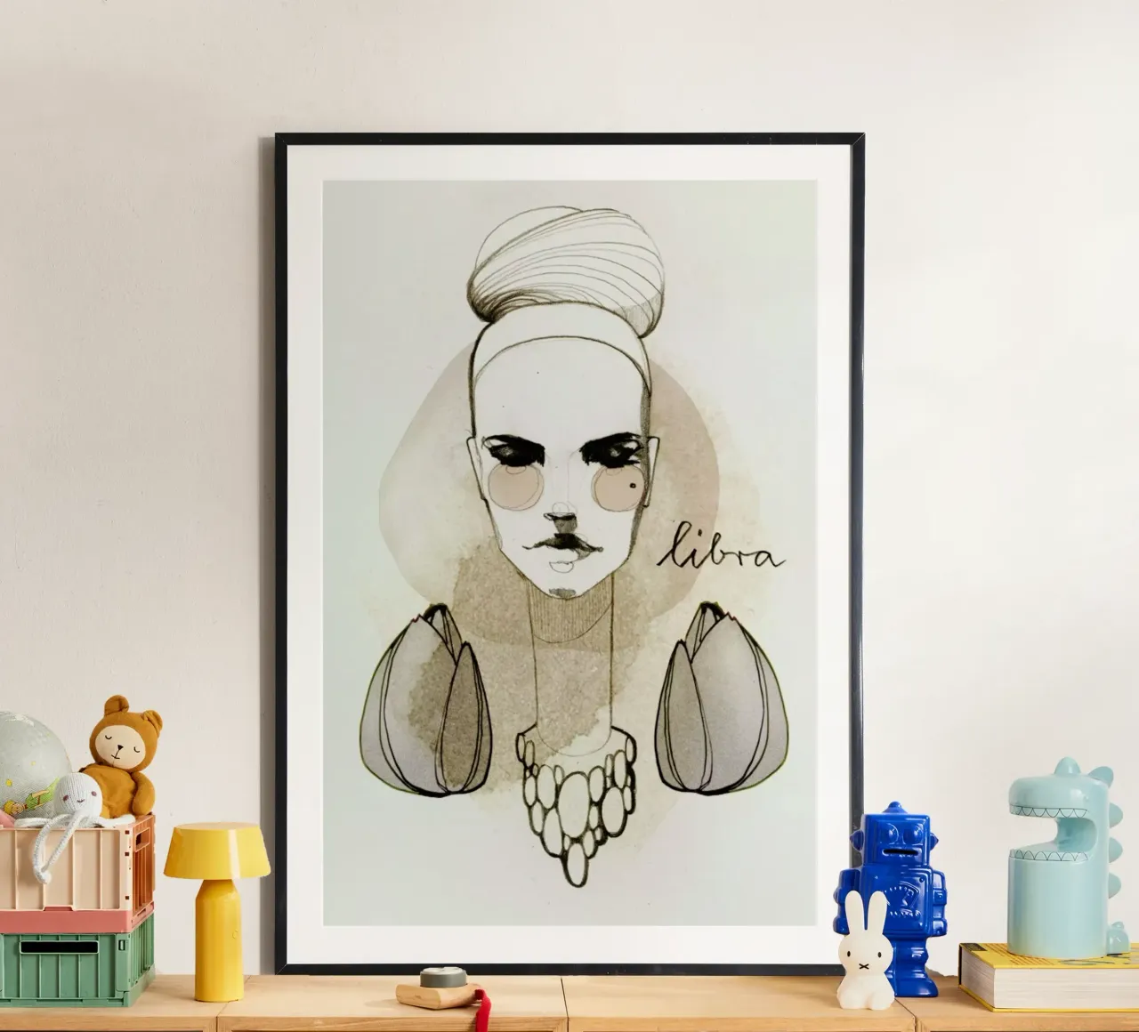 Waage poster con telaio in legno da Ekaterina Koroleva
