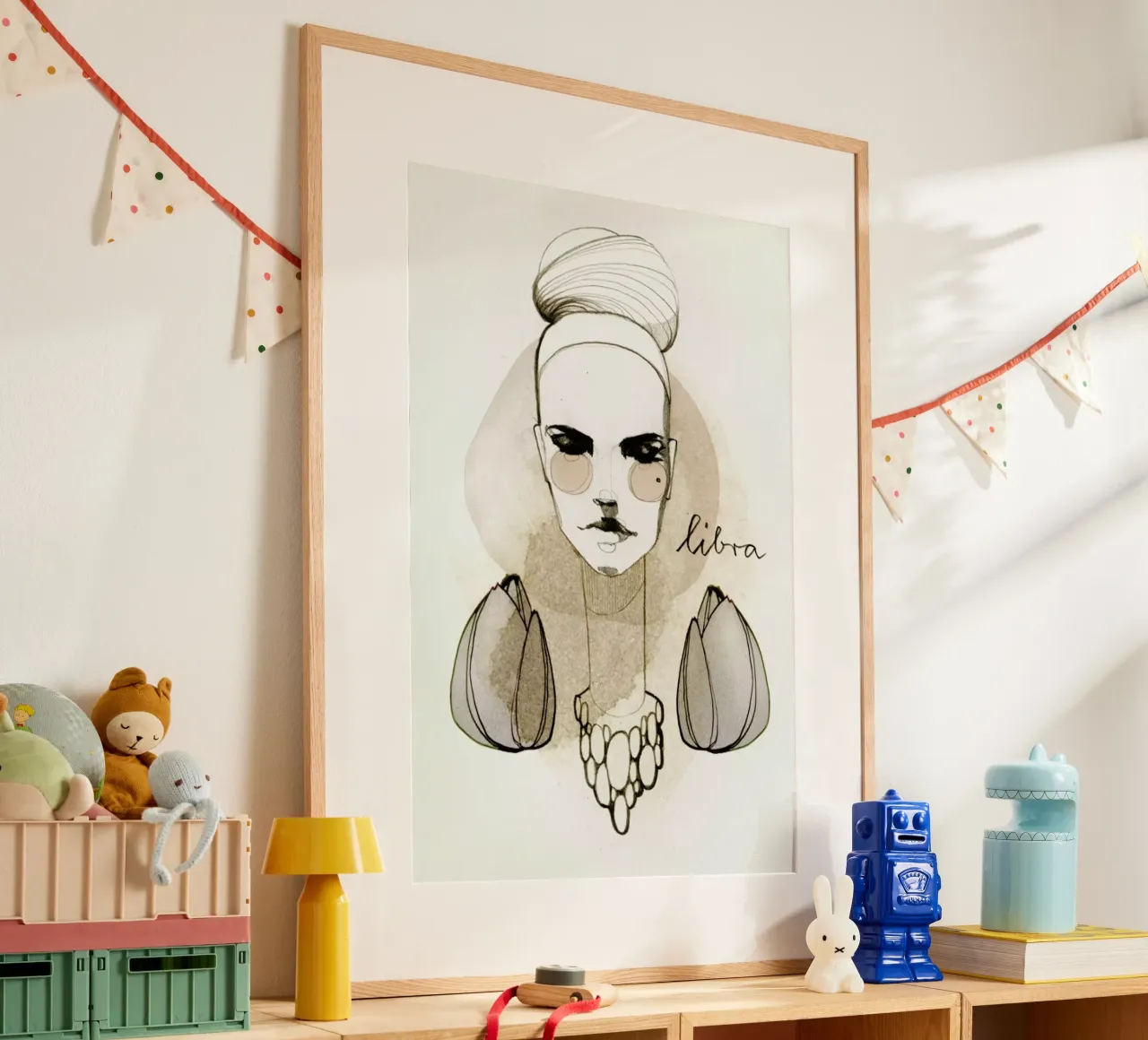 Waage poster con telaio in legno da Ekaterina Koroleva